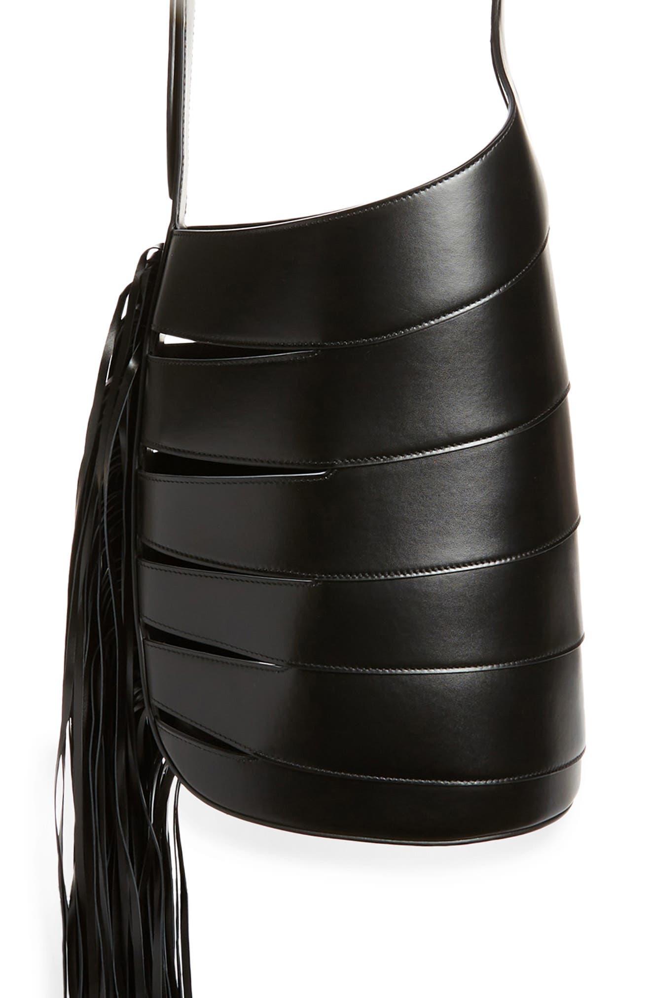 Alaïa Medium Babel Fringe Hobo Crossbody Bag in Black Lyst