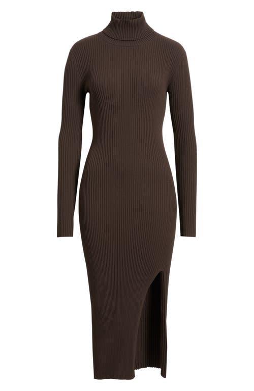 rib long sleeve turtleneck sweater dress open edit Rib Long Sleeve Turtleneck Sweater Dress (Women)