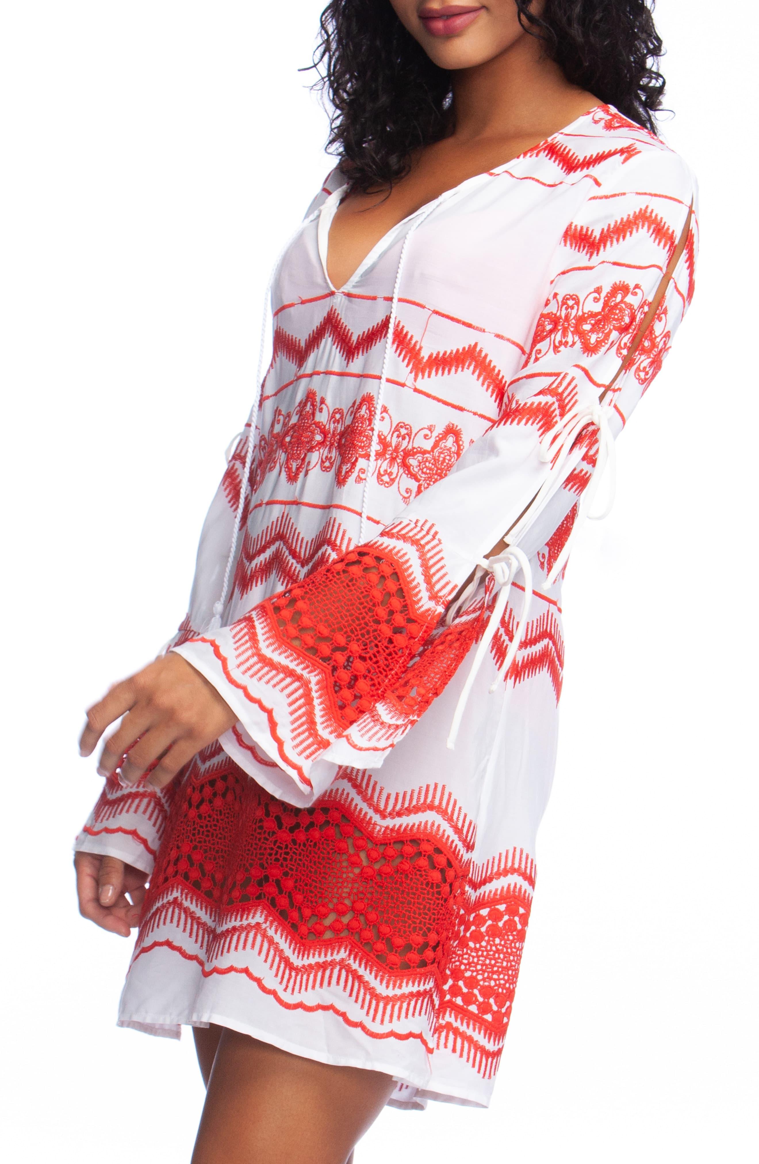 La Blanca Embroidered Cover-up Tunic - Save 40% - Lyst