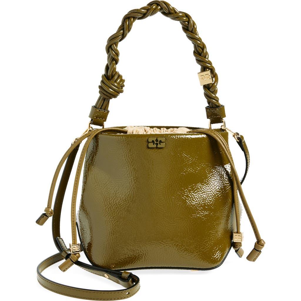 【関税込み】Bou Bucket Purse - Ganni - Synthetic - Brown Seal Brown Brown GANNI Bou Bucket Bag | GANNI CA