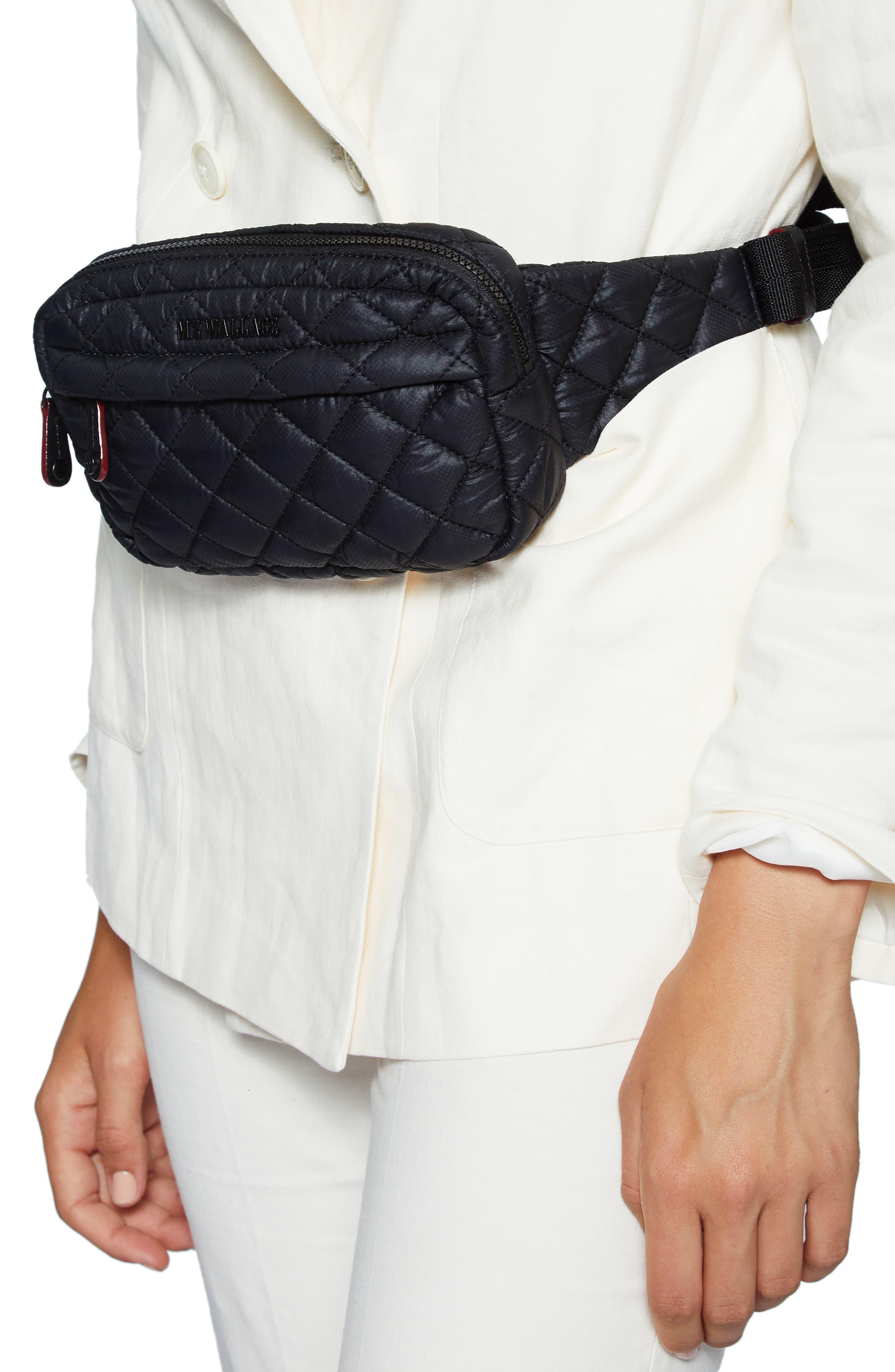 MZ Wallace Synthetic Metro Belt Bag in Black/ Black (Black) Lyst