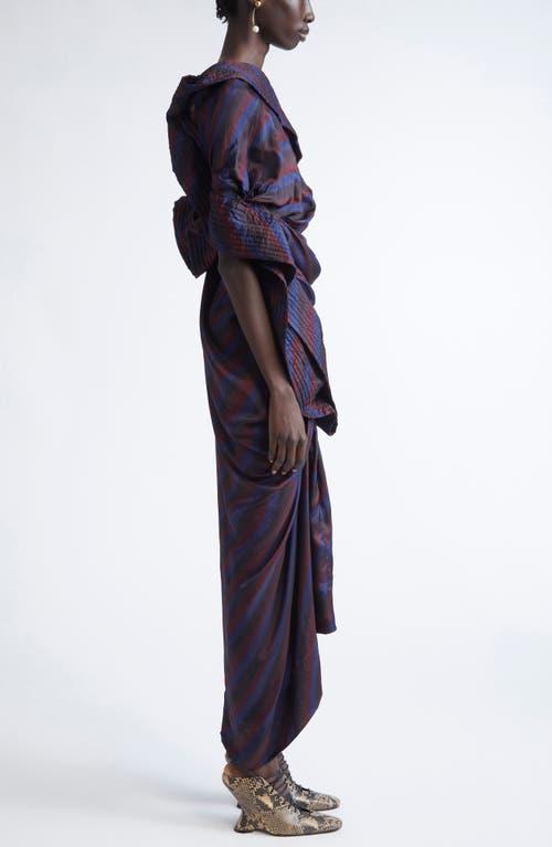 22SS【DRIES VAN NOTEN】Patchwork ikat midi dress ワンピース Patchwork silk ikat midi dress in multicoloured - Dries Van