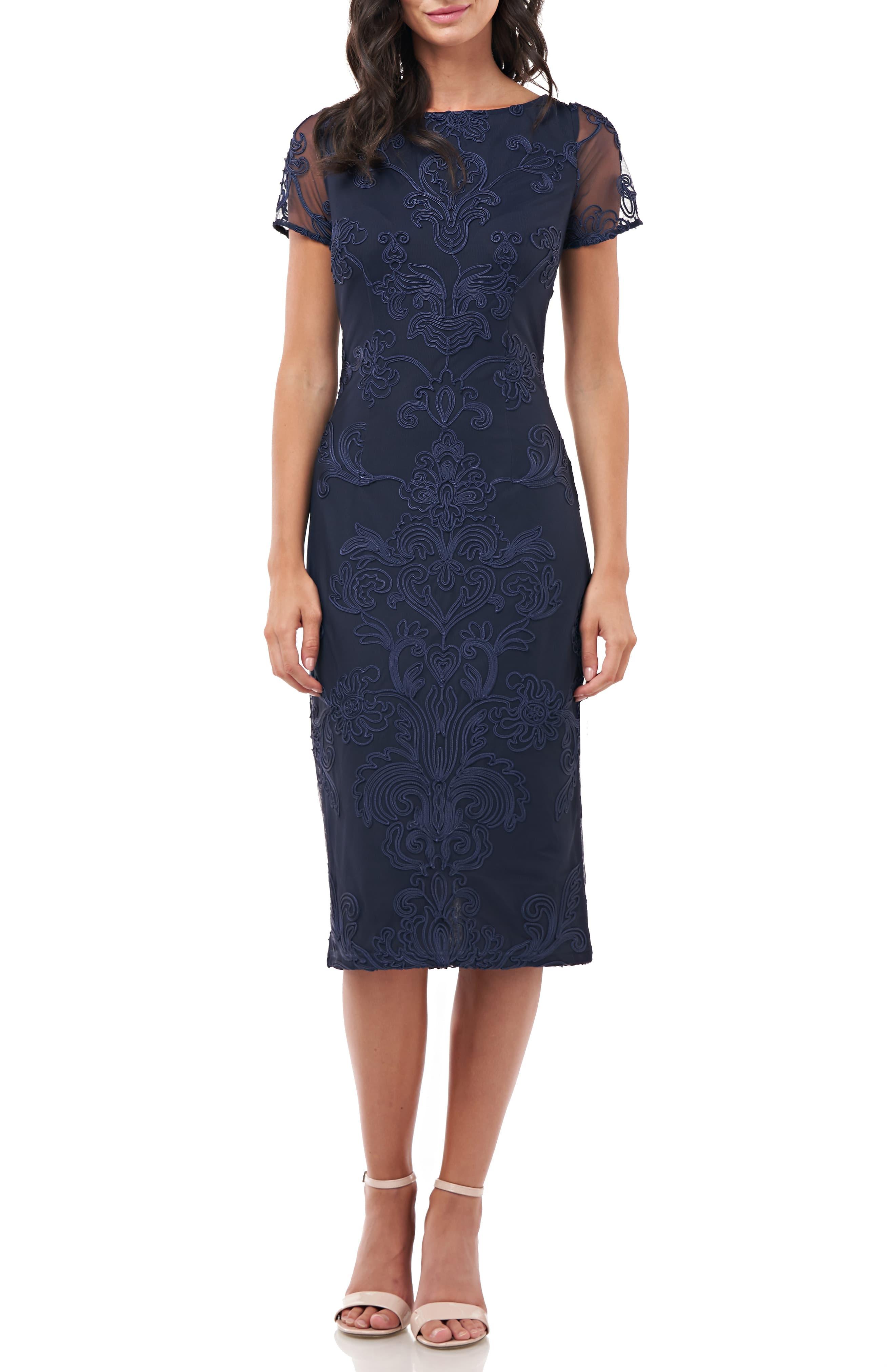 js collections beaded cocktail dress