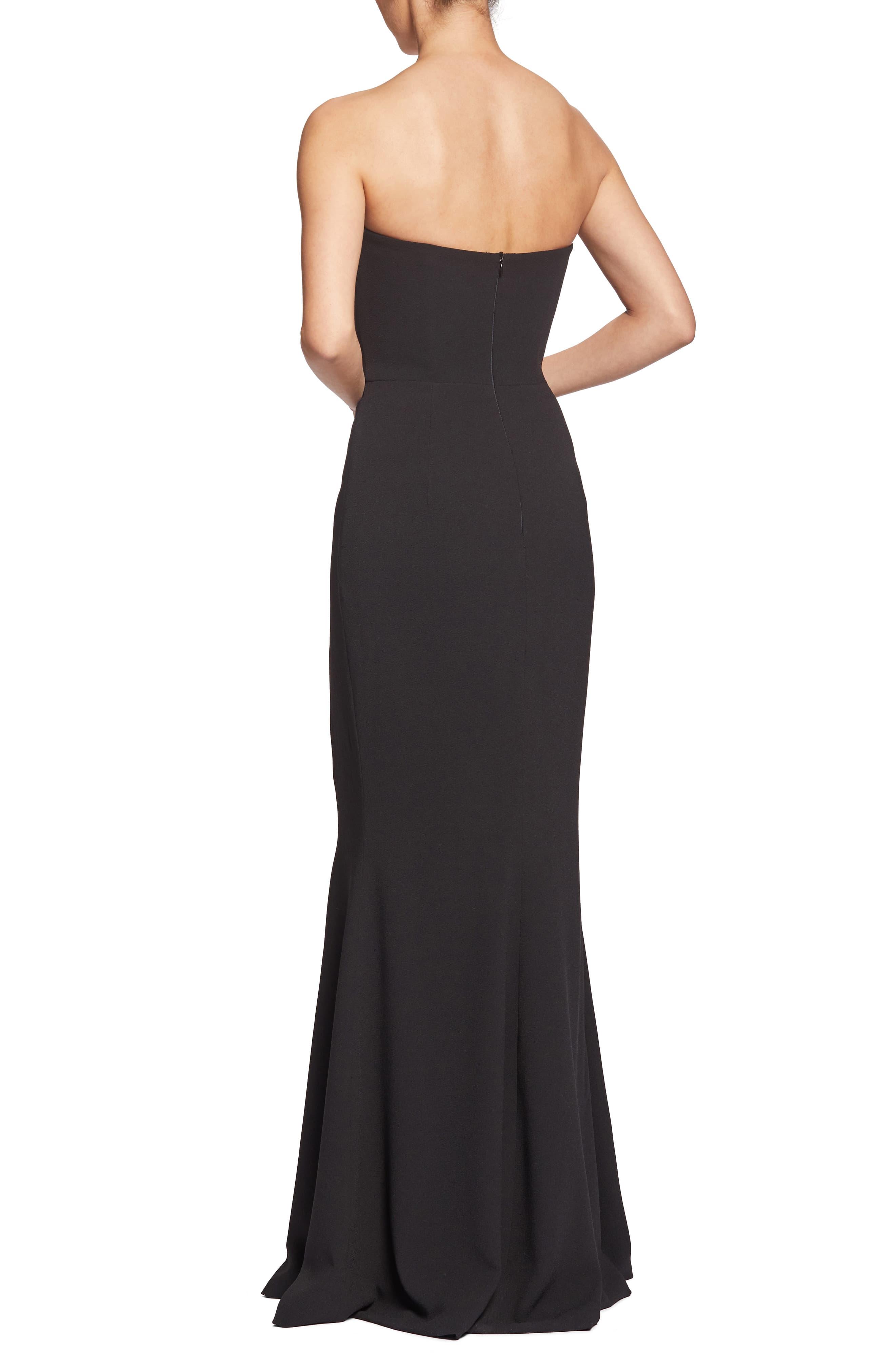 dress the population ellen strapless gown