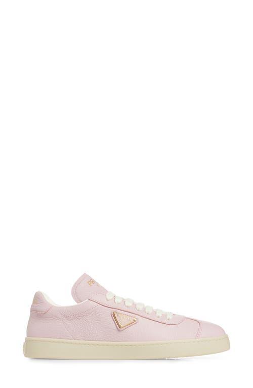 【PRADA】lady's 美品！triangleロゴ スニーカー pink Prada Lane Triangle Logo Deerskin Leather Sneaker in Pink | Lyst