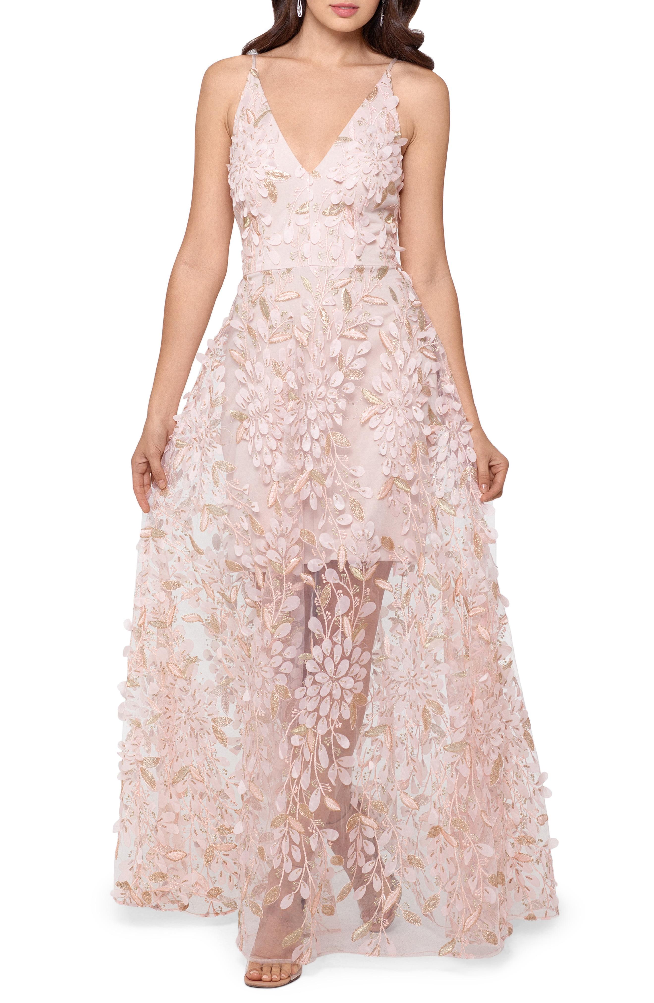 xscape v neck gown