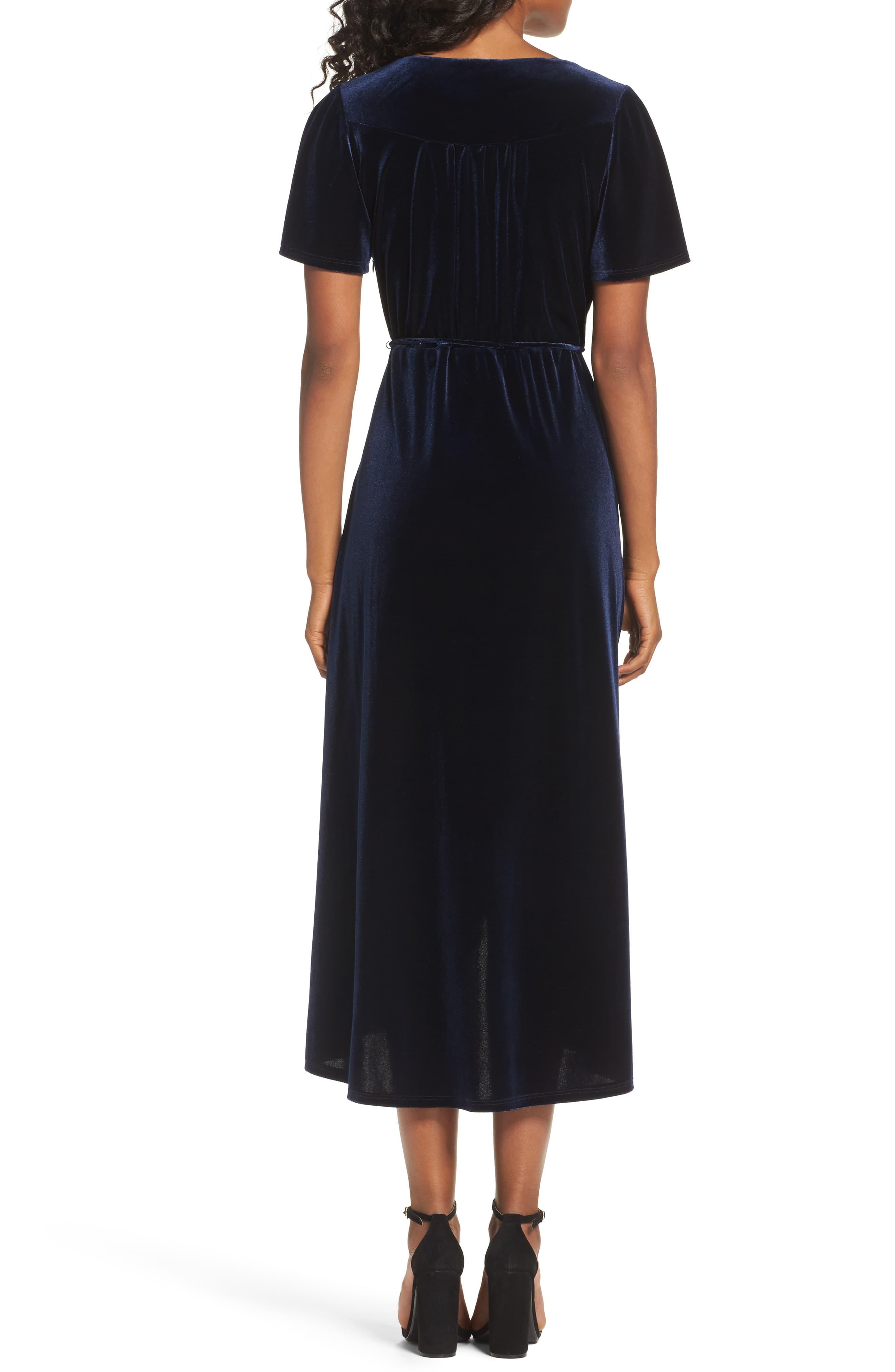 chelsea28 velvet midi dress