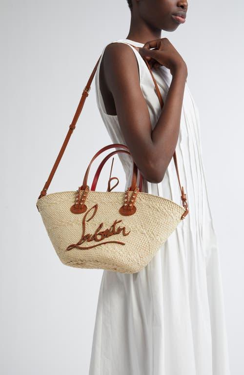 CHRISTIAN LOUBOUTIN Cabata ミニ ラフィア バスケットバッグ Cabata mini - Tote bag - Raffia and calf leather - Natural