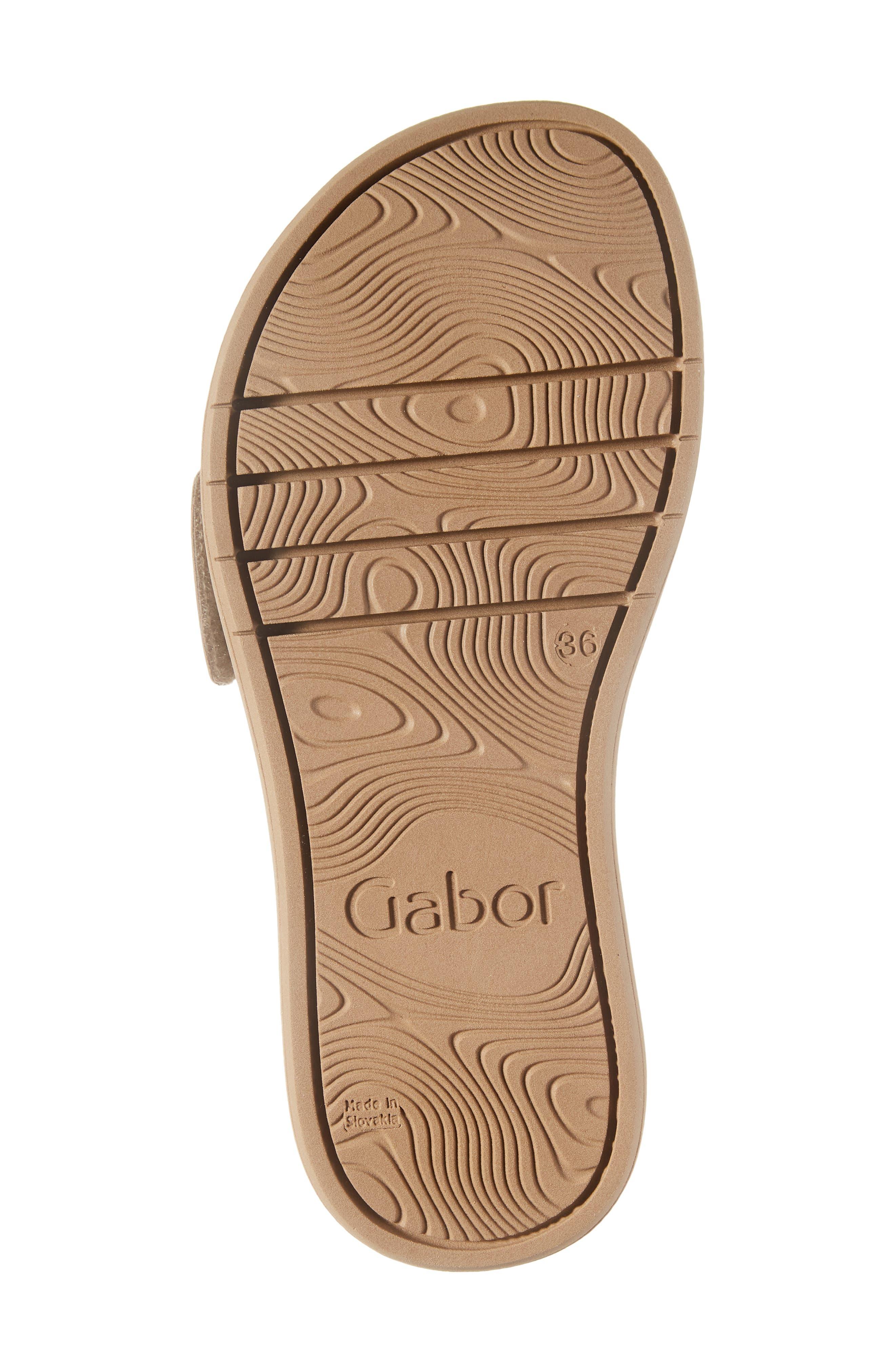Gabor Oversize Buckle Slide Sandal in Natural | Lyst