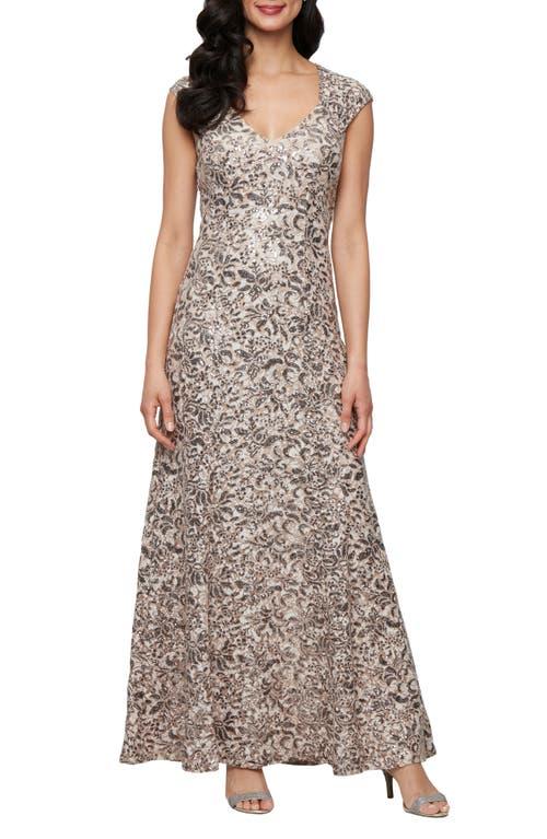 Alex Evenings Sequin Lace Cocktail Dress Alex Evenings Bella Sequin Lace  Dress Fresh Mint / 18