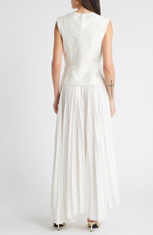 Acler Ellenbrook Linen Blend Sleeveless Gown in White | Lyst Acler Ellenbrook Linen Blend Sleeveless Gown in White | Lyst