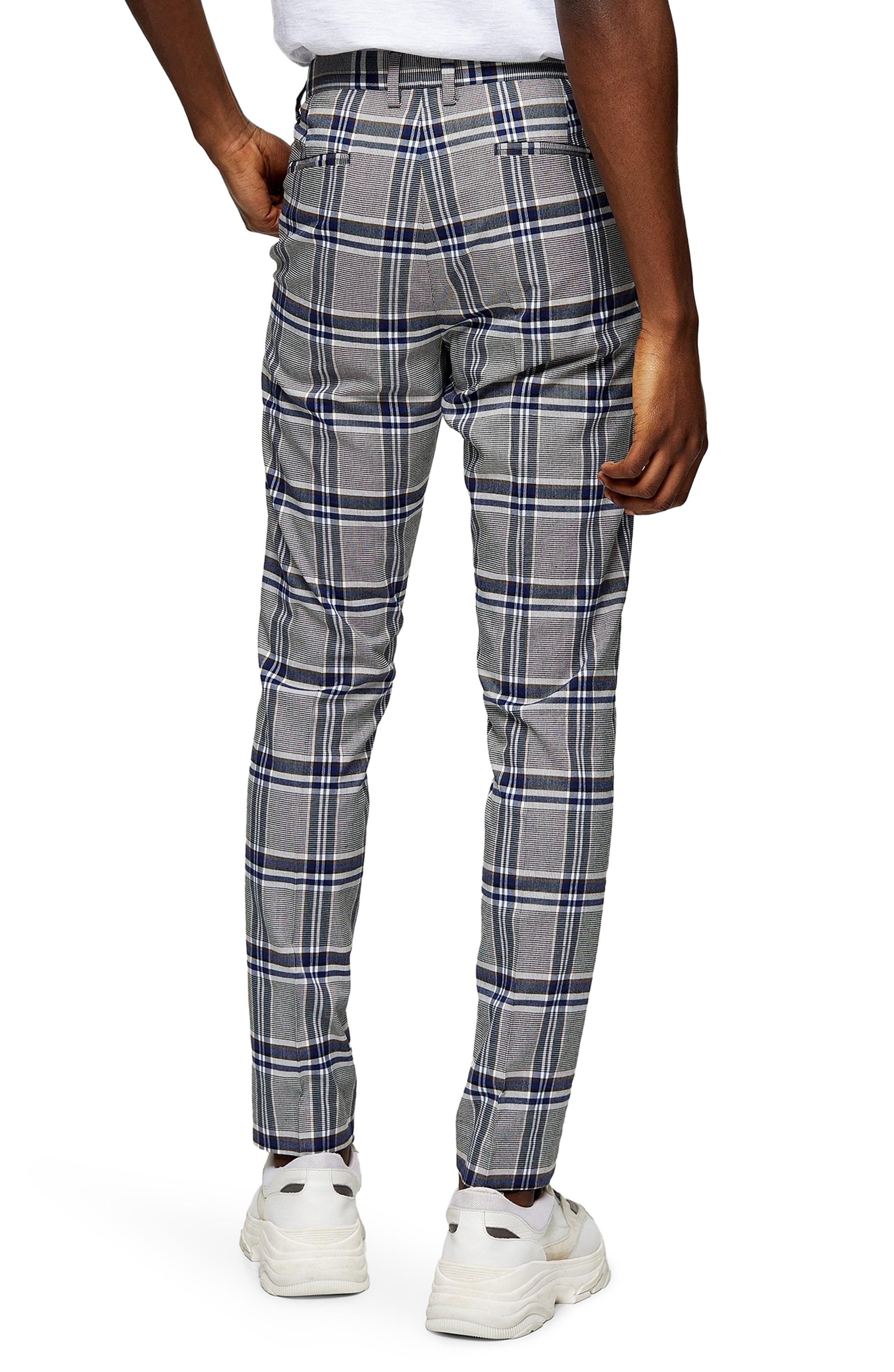 navy blue plaid pants
