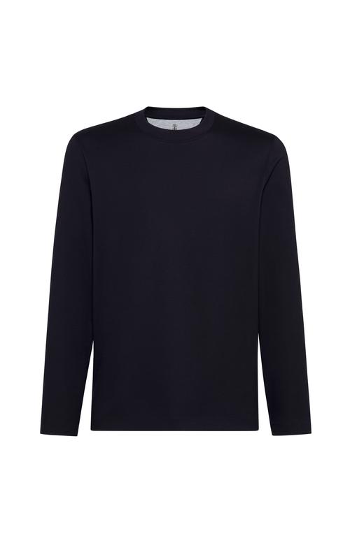 Tシャツ・カットソー Brunello Cucinelli Fitted Black Long-Sleeved Top Brunello Cucinelli Long-sleeve t-shirts for Men | Online