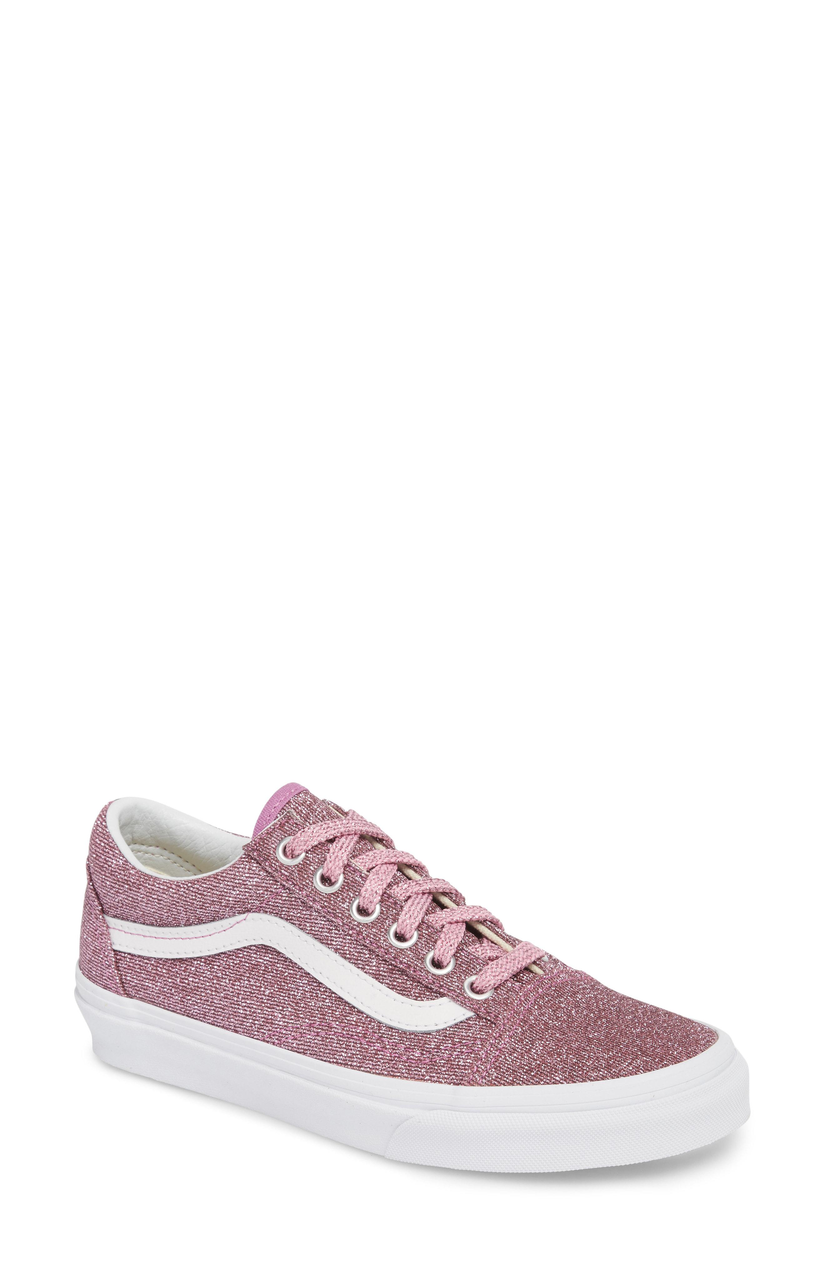 Vans Ua Old Skool Glitter Low Top Sneaker in Pink Lyst