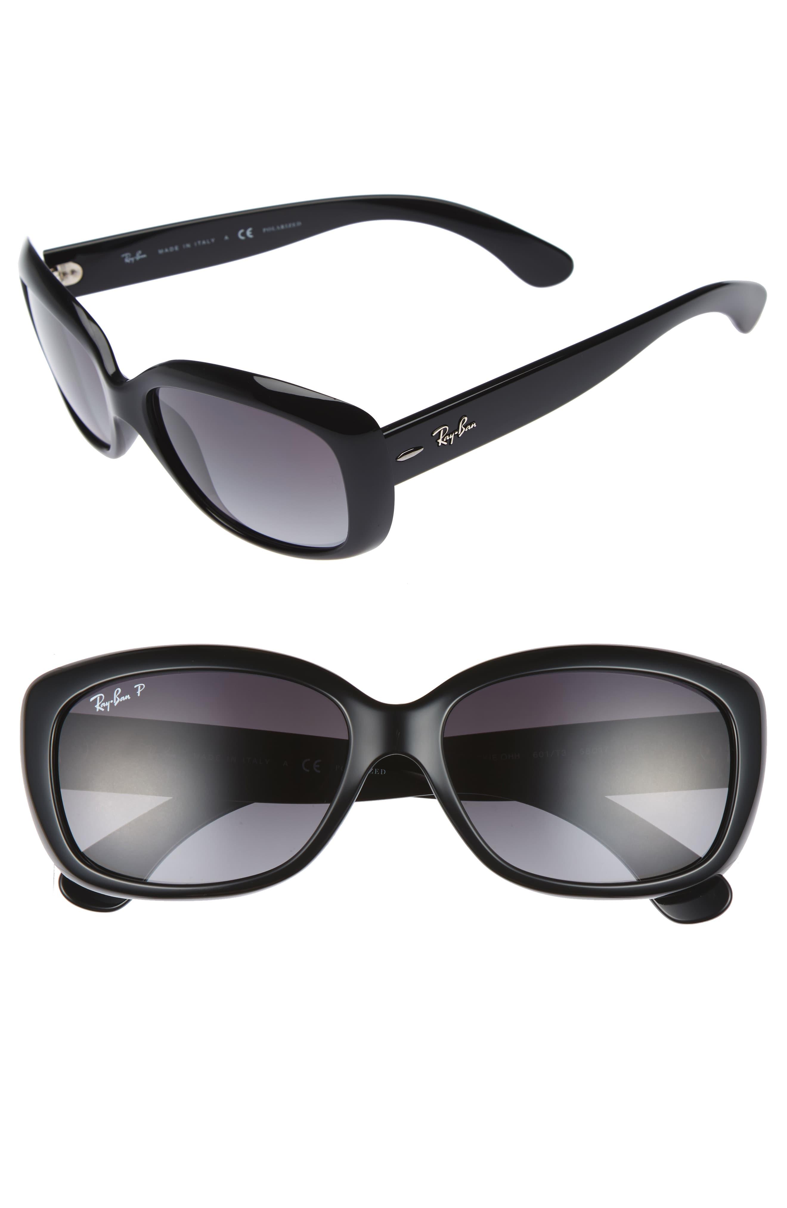 Ray-Ban 58mm Polarized Sunglasses in Black Grey (Gray) - Lyst