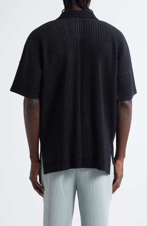 Homme Plissé Issey Miyake Monthly Colors April Camp Shirt in Black