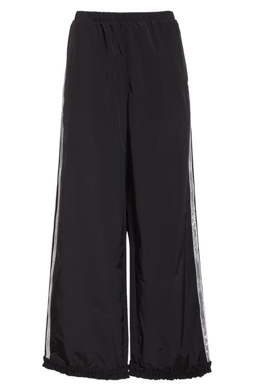 【関税込み】Sandy Liang ブラック Anja トラックパンツ Black Anja Track Pants by Sandy Liang on Sale