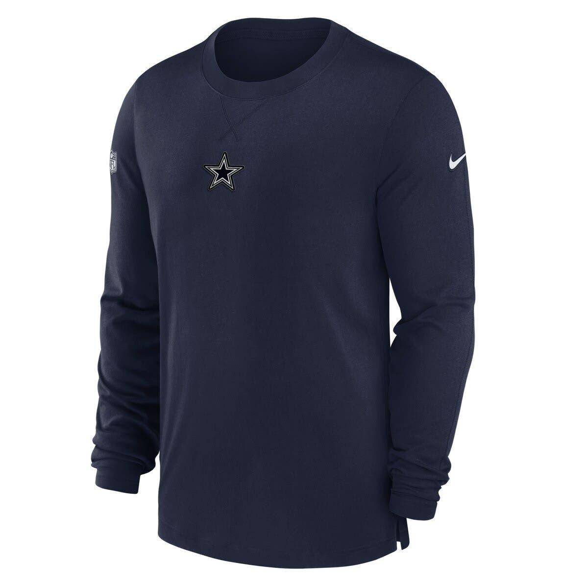 Men's Nike Navy Dallas Cowboys Sideline Performance Long