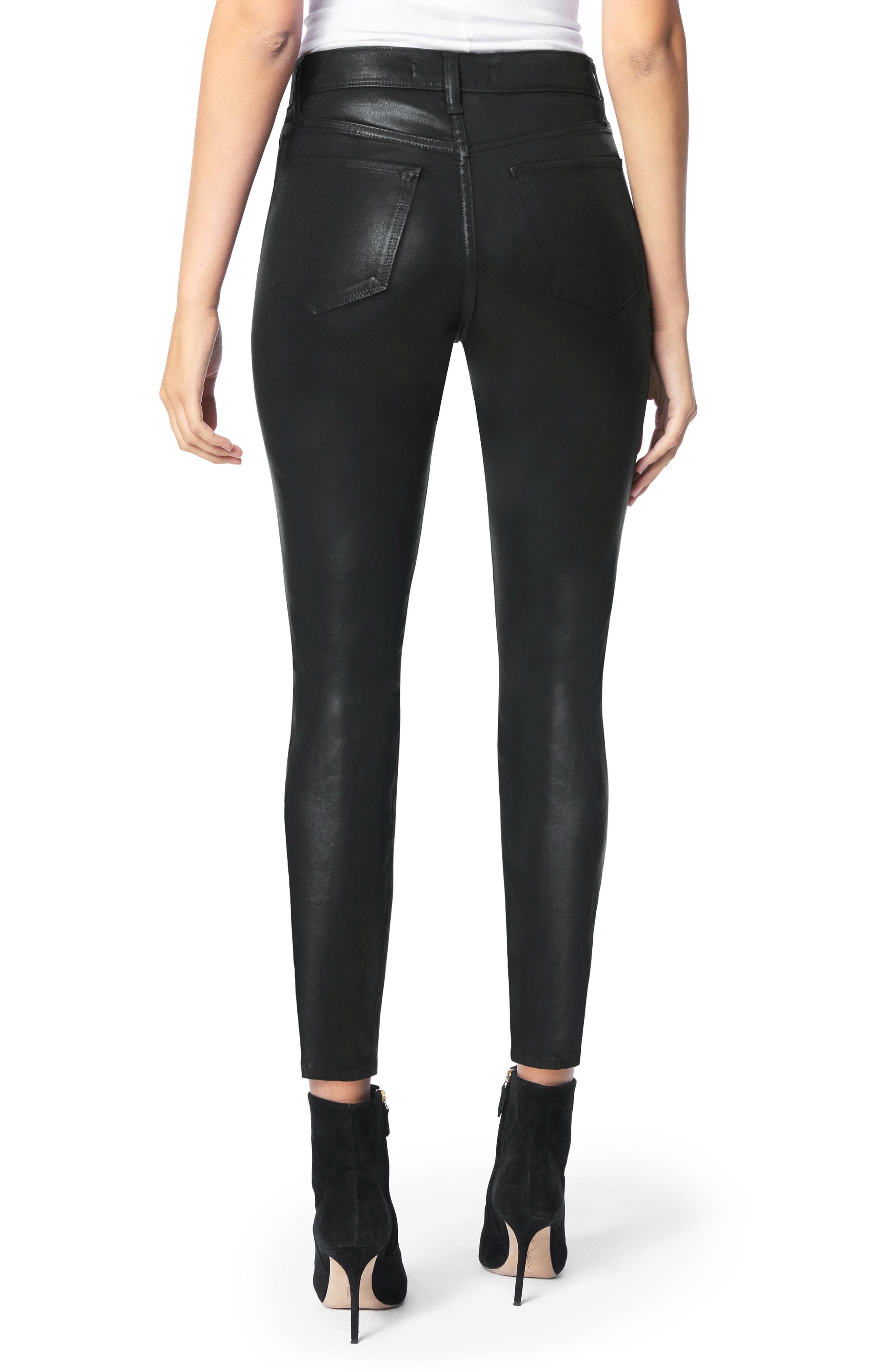 Joe's Denim The Charlie Coated Ankle Skinny Jeans in Black Lyst
