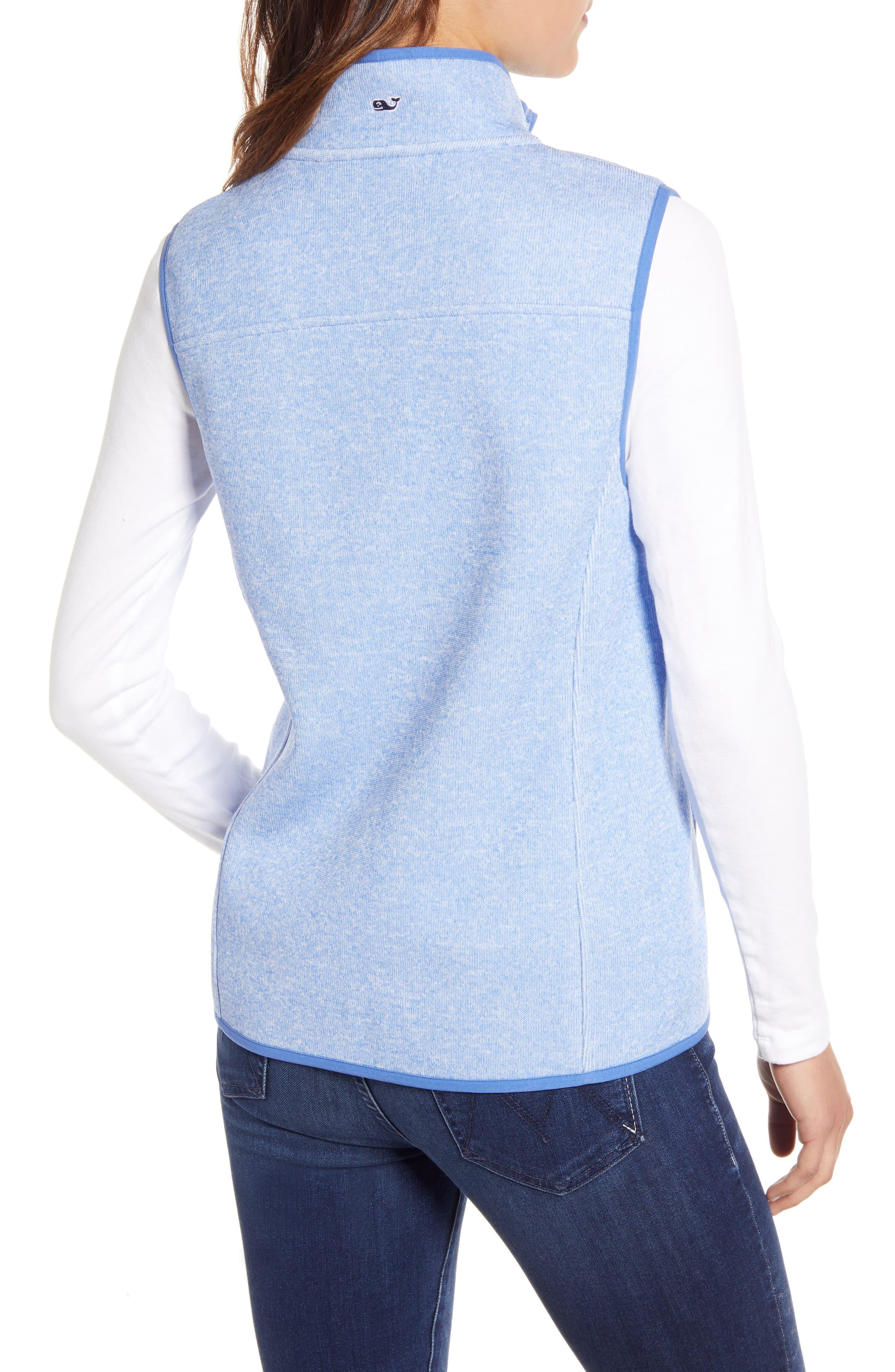 Vineyard Vines Fleece Sweater Vest in Blue Lyst
