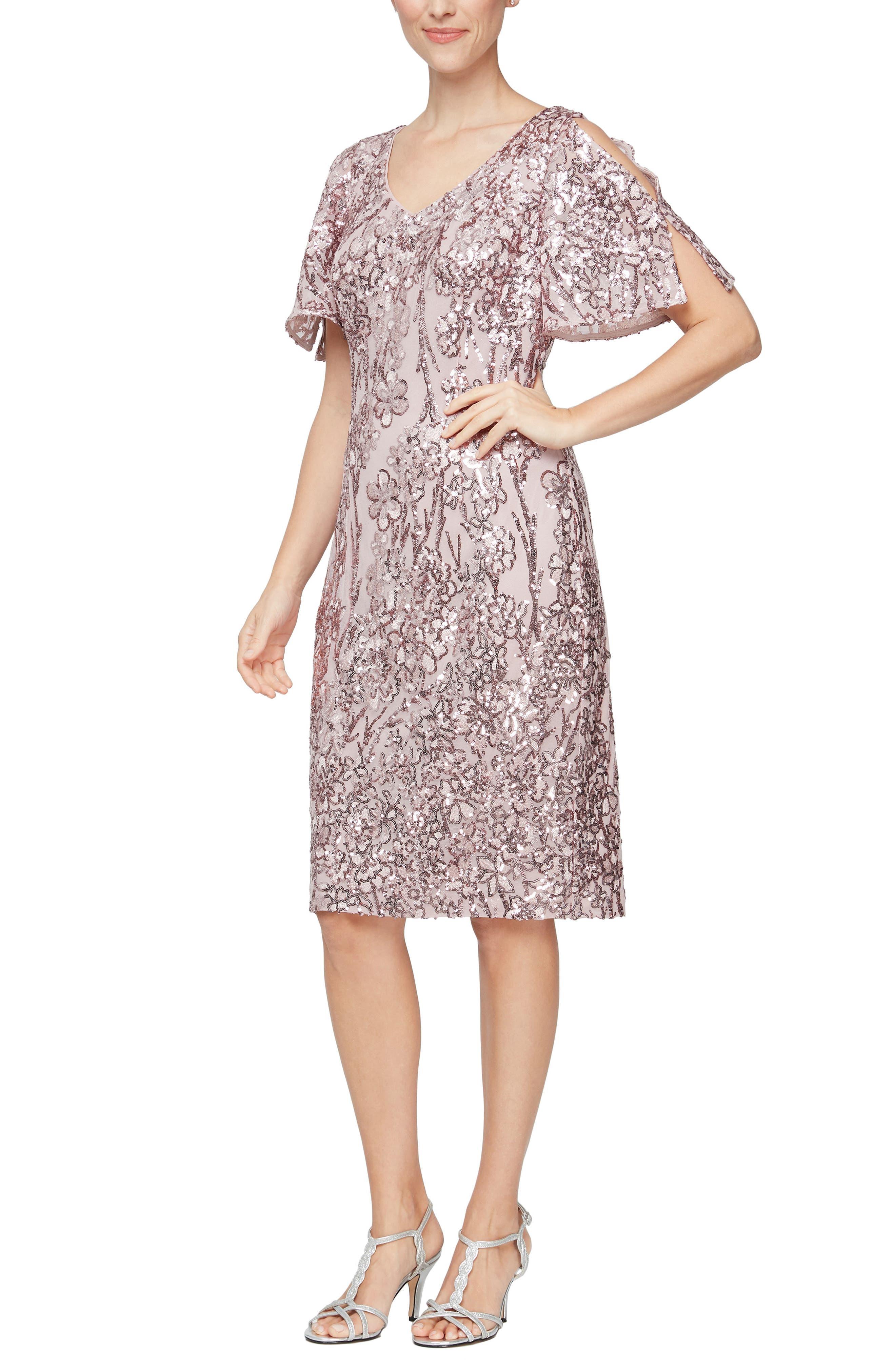 grey evening dress Alex Evening 8192001 Asymmetrical Tiered With Jacket