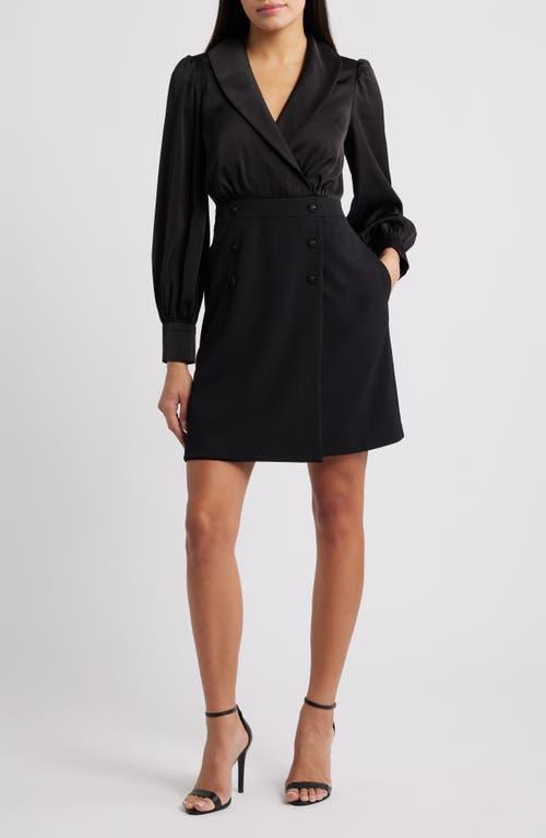 eliza j long sleeve dresses Eliza J Sequin Collared Long Sleeve A-Line Shirt Dress