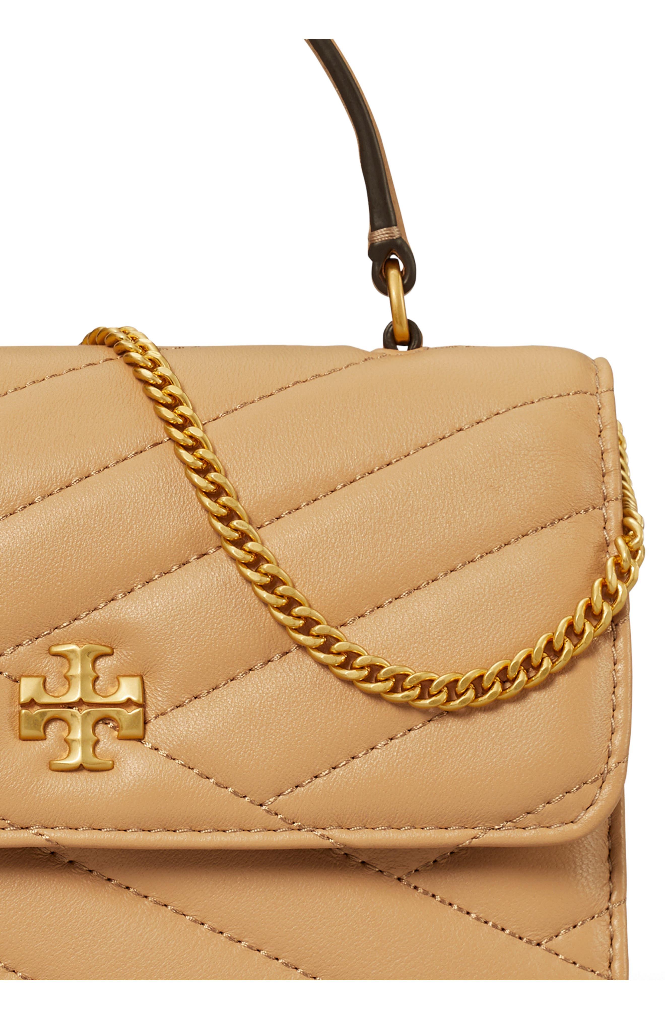 Mini Kira Chevron Quilted Leather Top Handle Bag