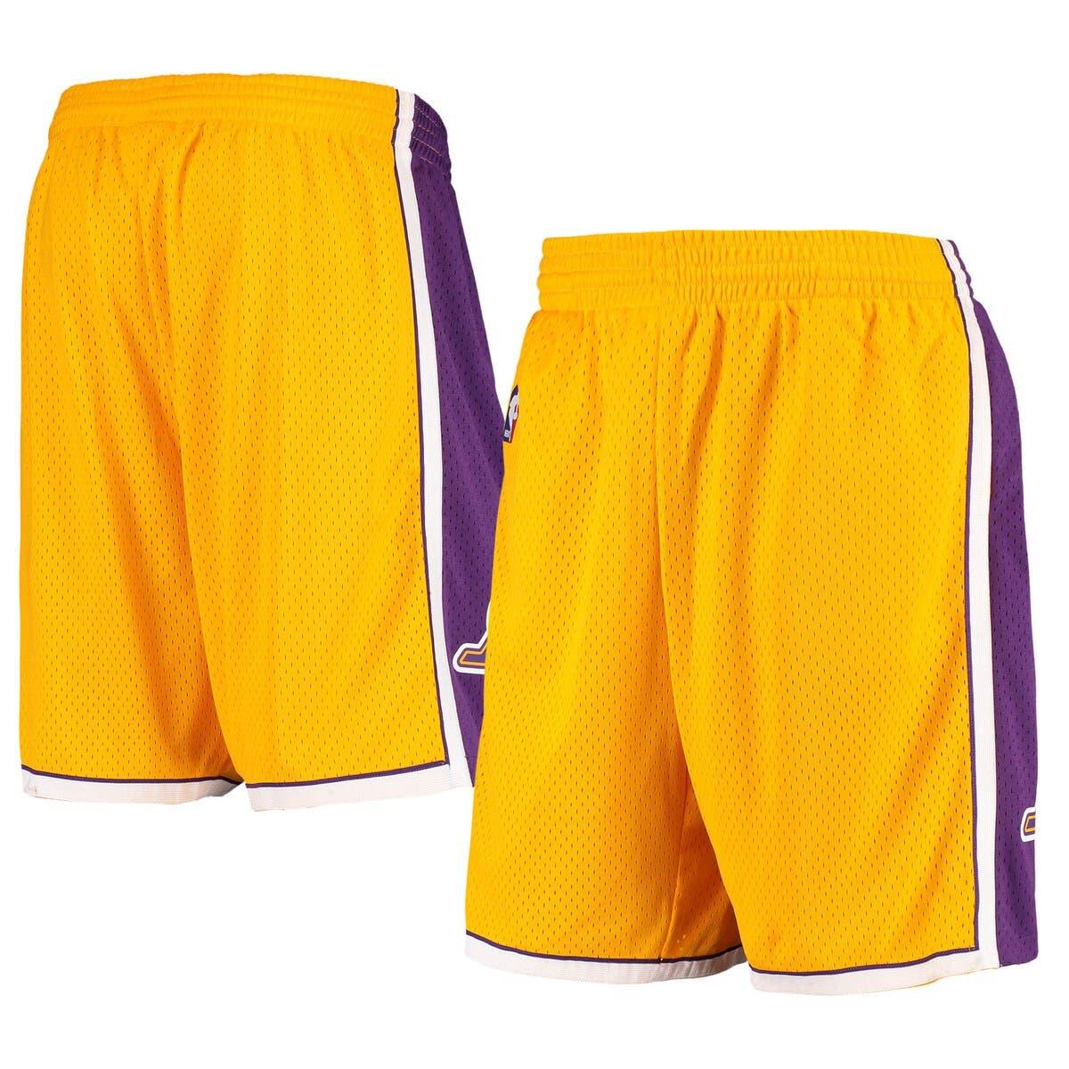 Mitchell & Ness Men's Los Angeles Lakers Purple Jumbotron Swingman Shorts