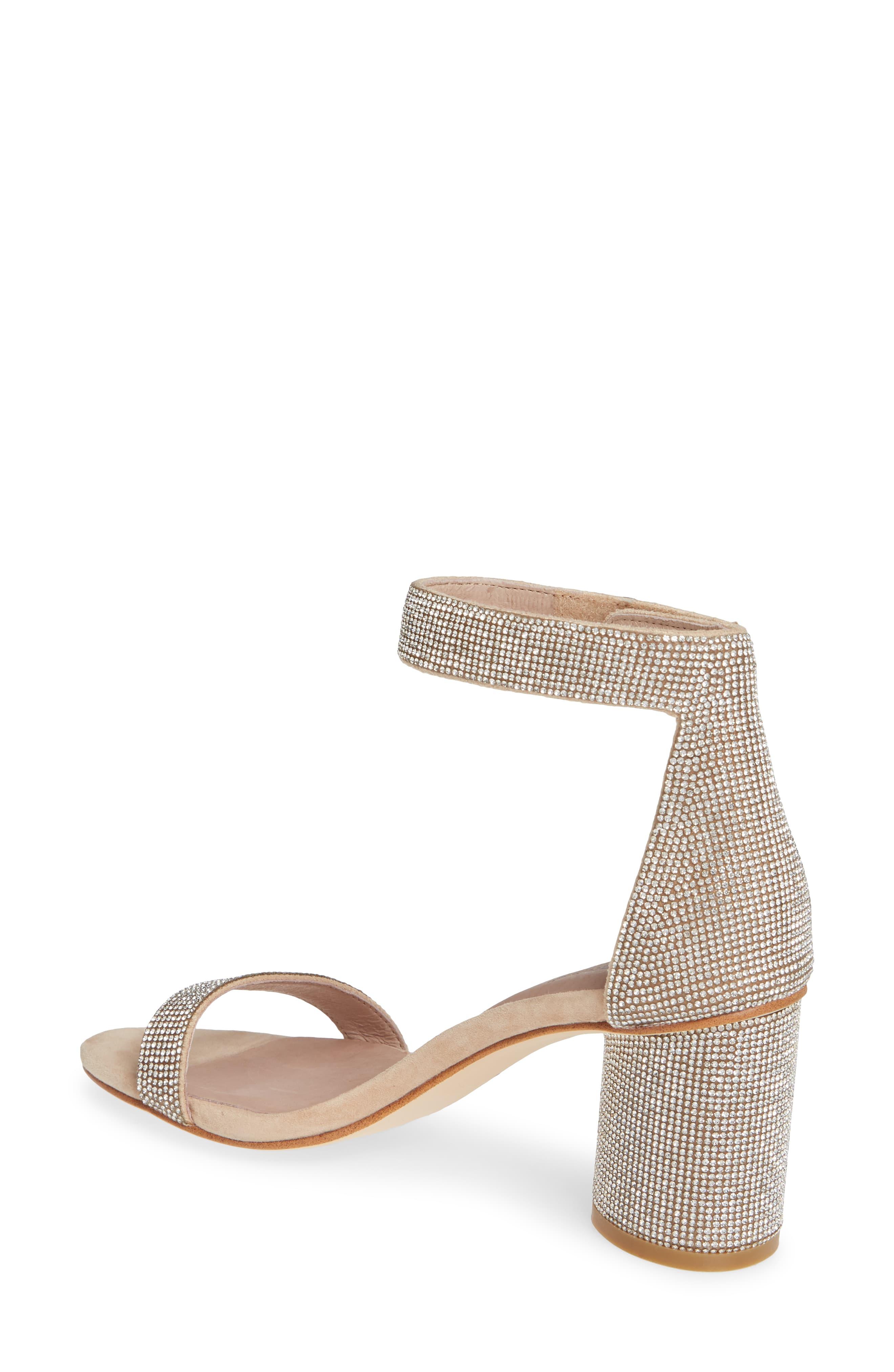 laura crystal embellished ankle strap sandal