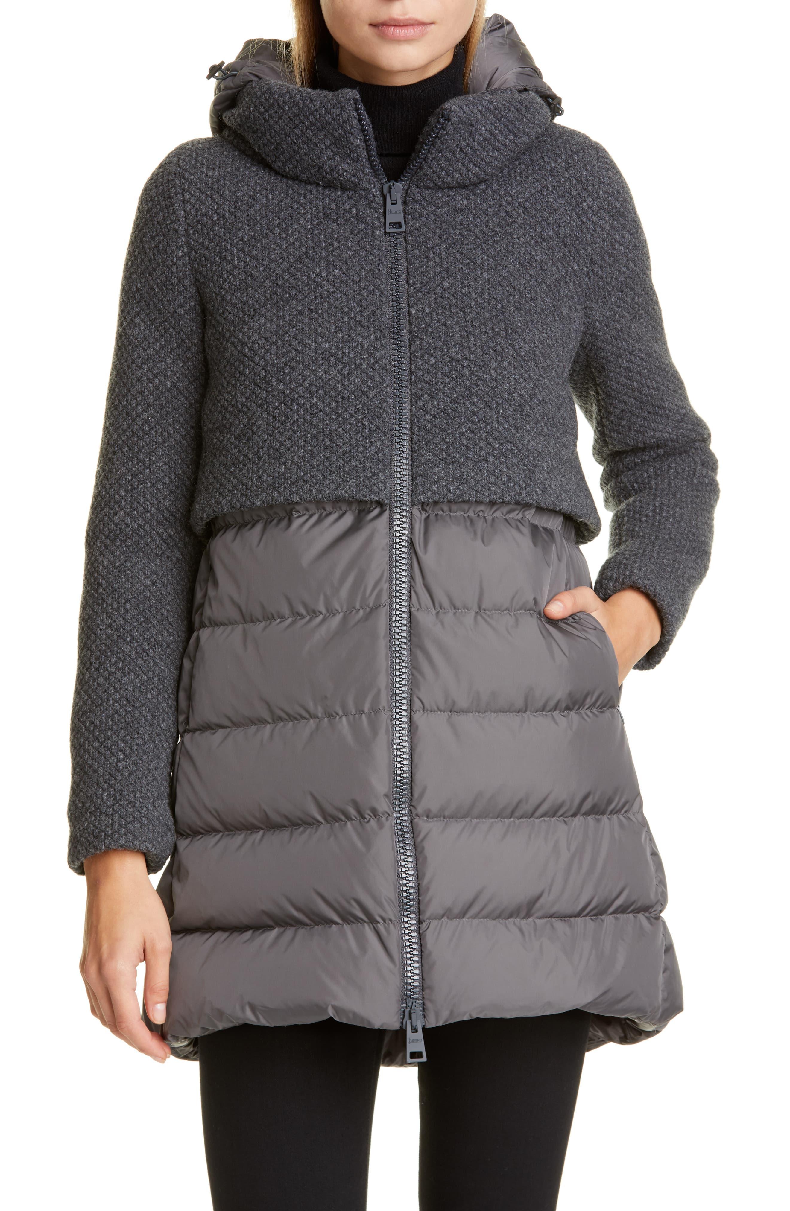 high low puffer coat