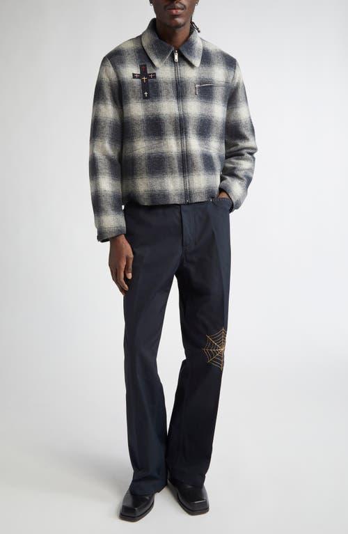 Second Layer Oracle Plaid Virgin Wool Jacket in Black for Men | Lyst