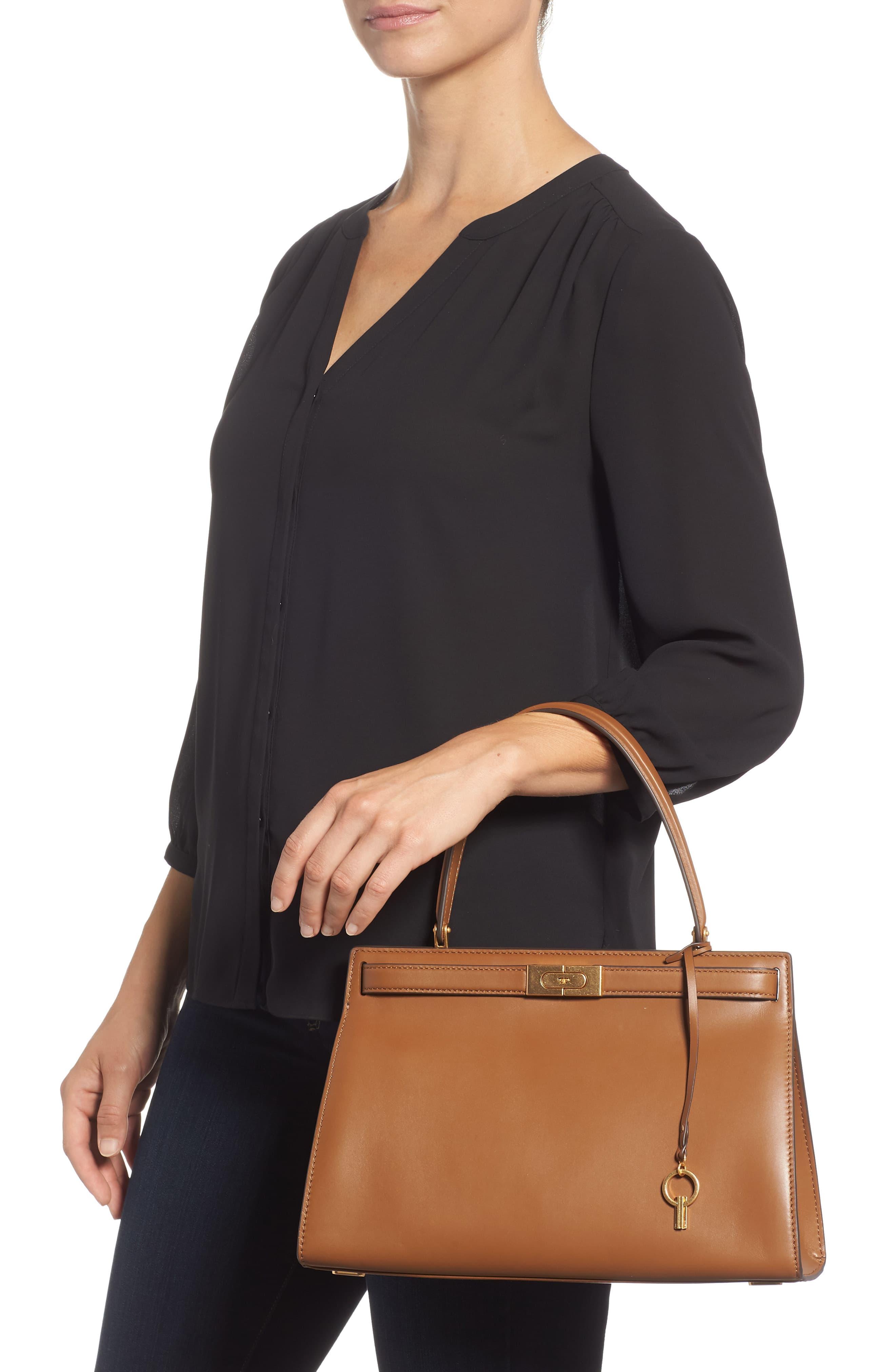 Tory Burch Lee Radziwill Leather Bag in Brown - Lyst