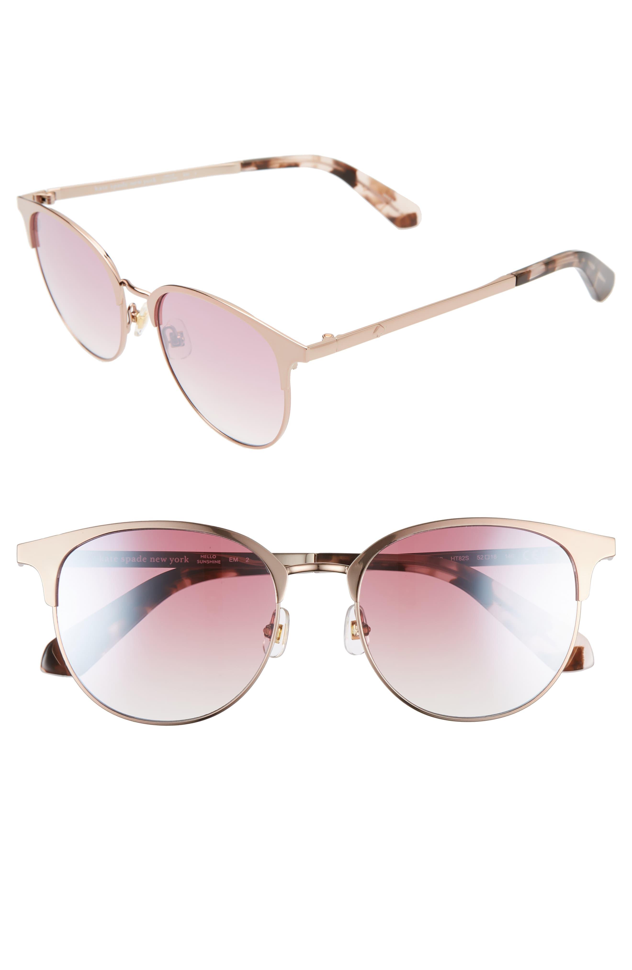 Kate Spade Joelynns Round Stainless Steel Sunglasses in Pink Lyst