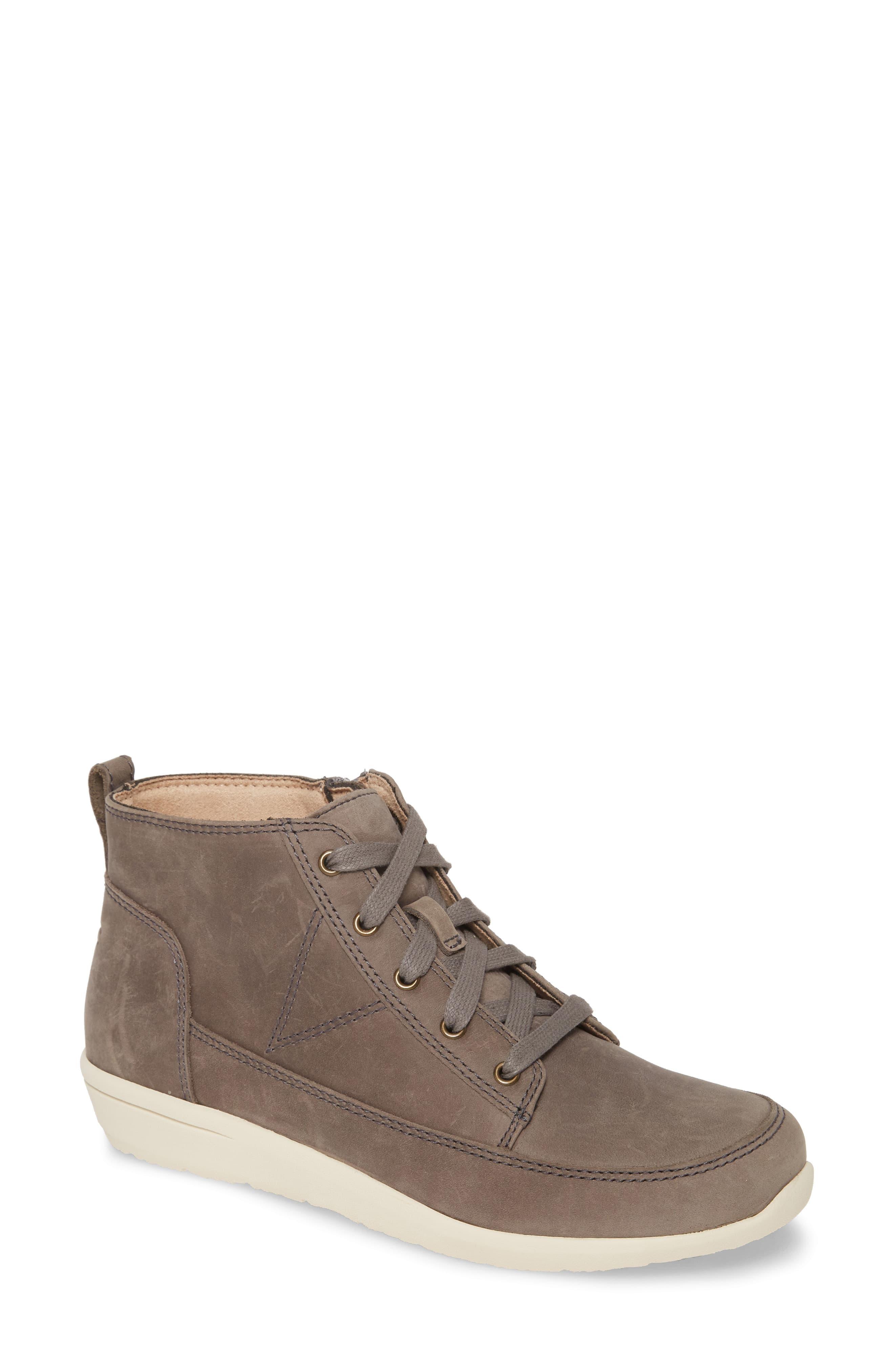 vionic shawna water resistant suede high top sneaker booties