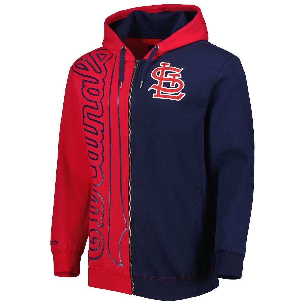Mitchell & Ness Men's Navy St. Louis Cardinals Exploded Logo Warm Up  Full-Zip Jacket