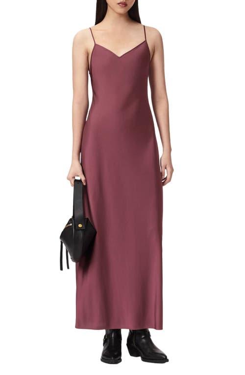 bryony maxi slip dress AllSaints Bryony V-Neck Maxi Slipdress in Purple