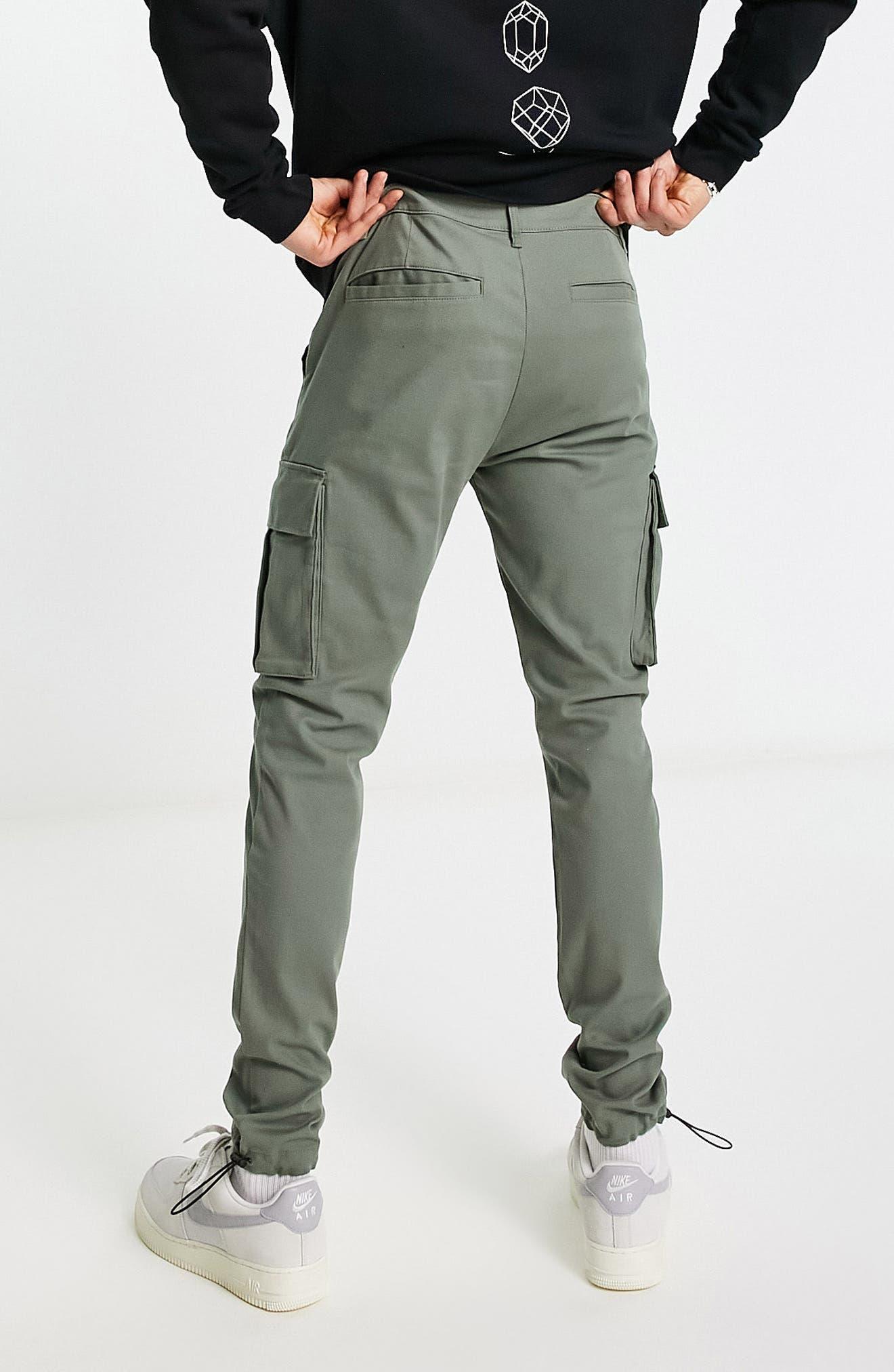 ASOS Skinny Cargo Trousers in Green for Men | Lyst