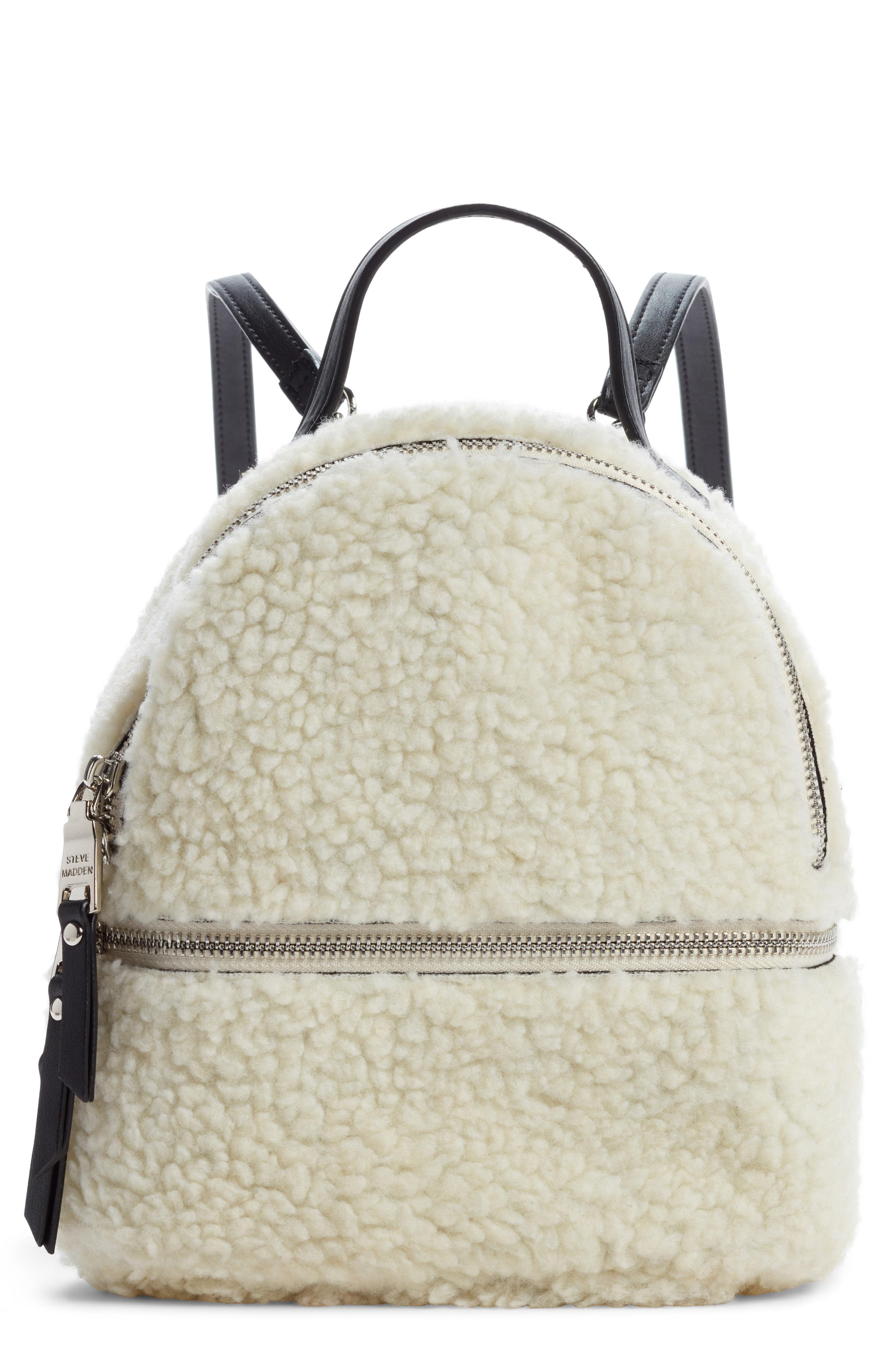steve madden fur backpack