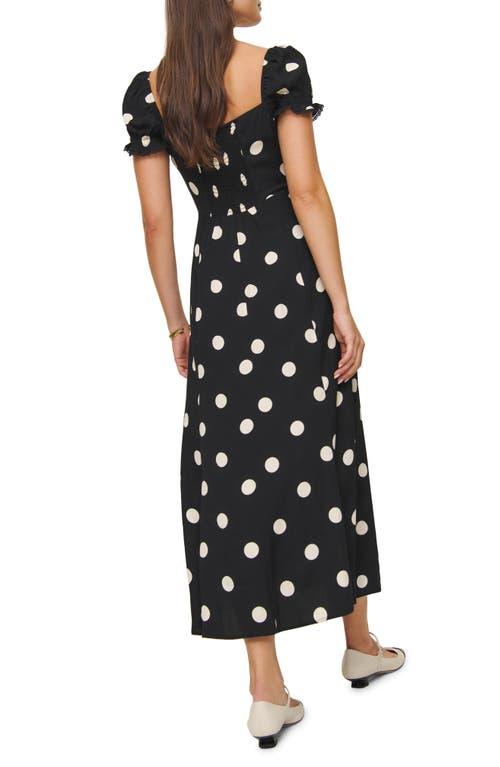 Reformation Shyla Midi Dress in Black | Lyst
