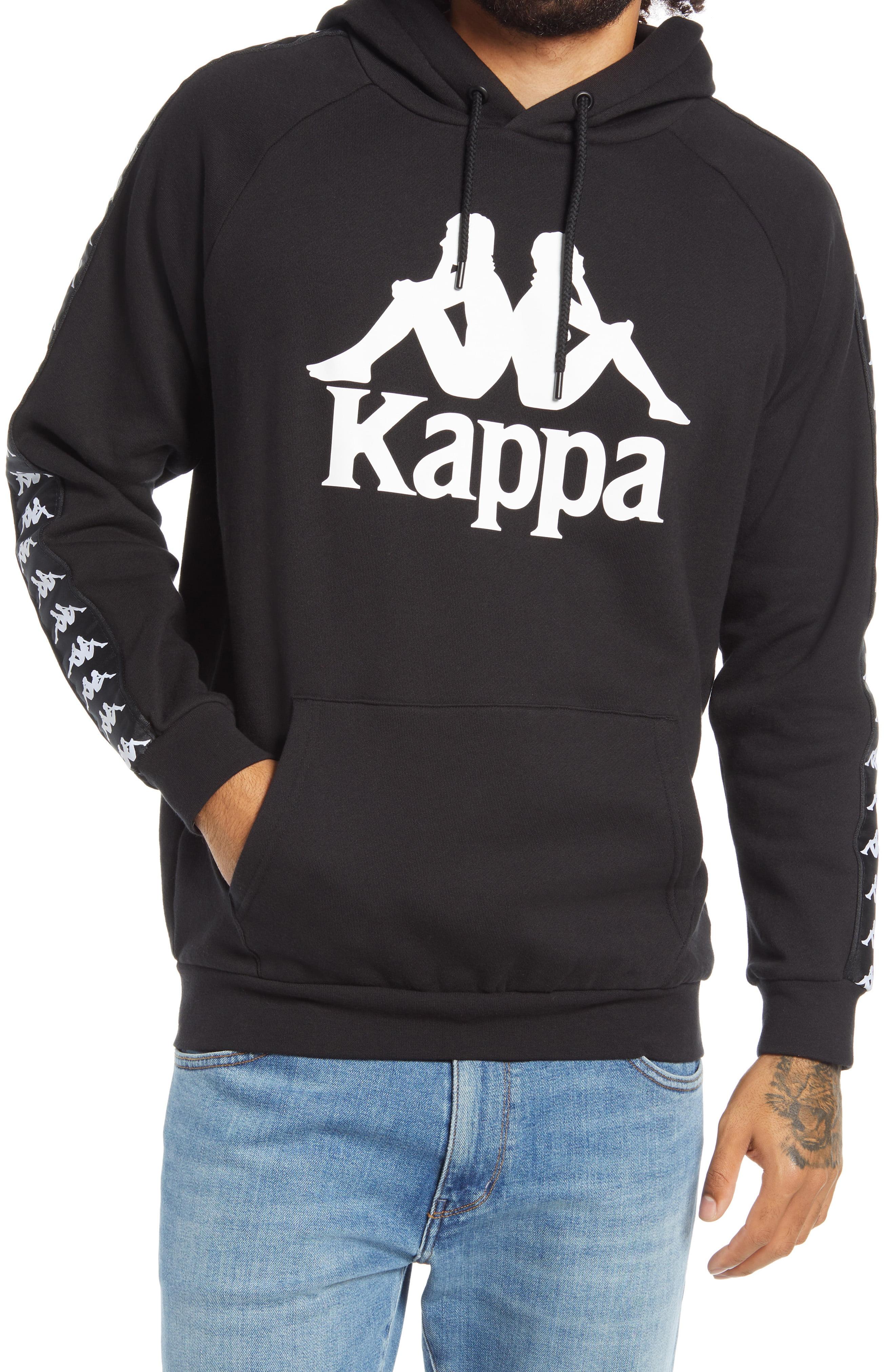 Kappa Cotton Men's 222 Banda Hurtado Hoodie in Black-White (Black) for ...