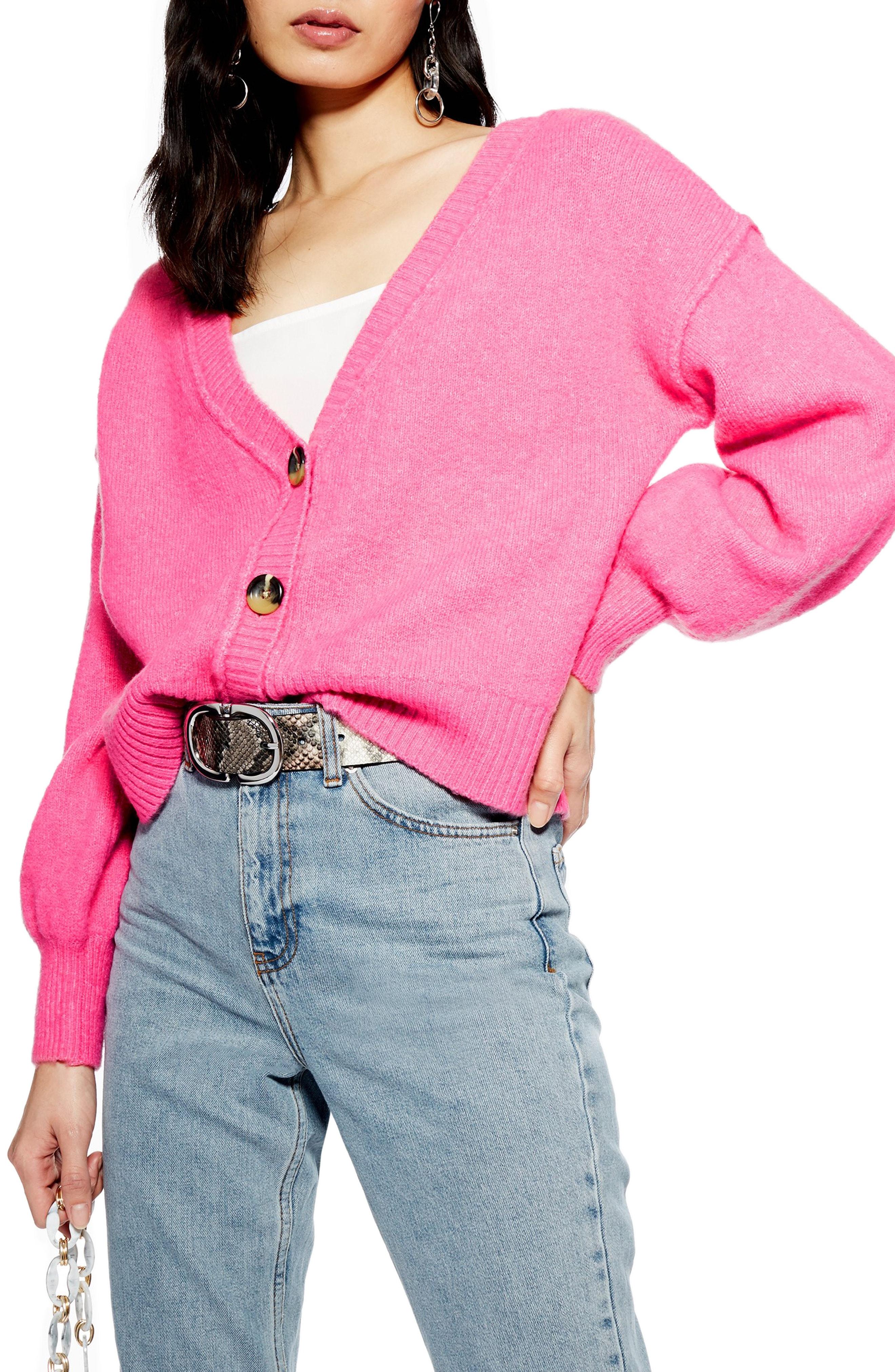 button cropped cardigan