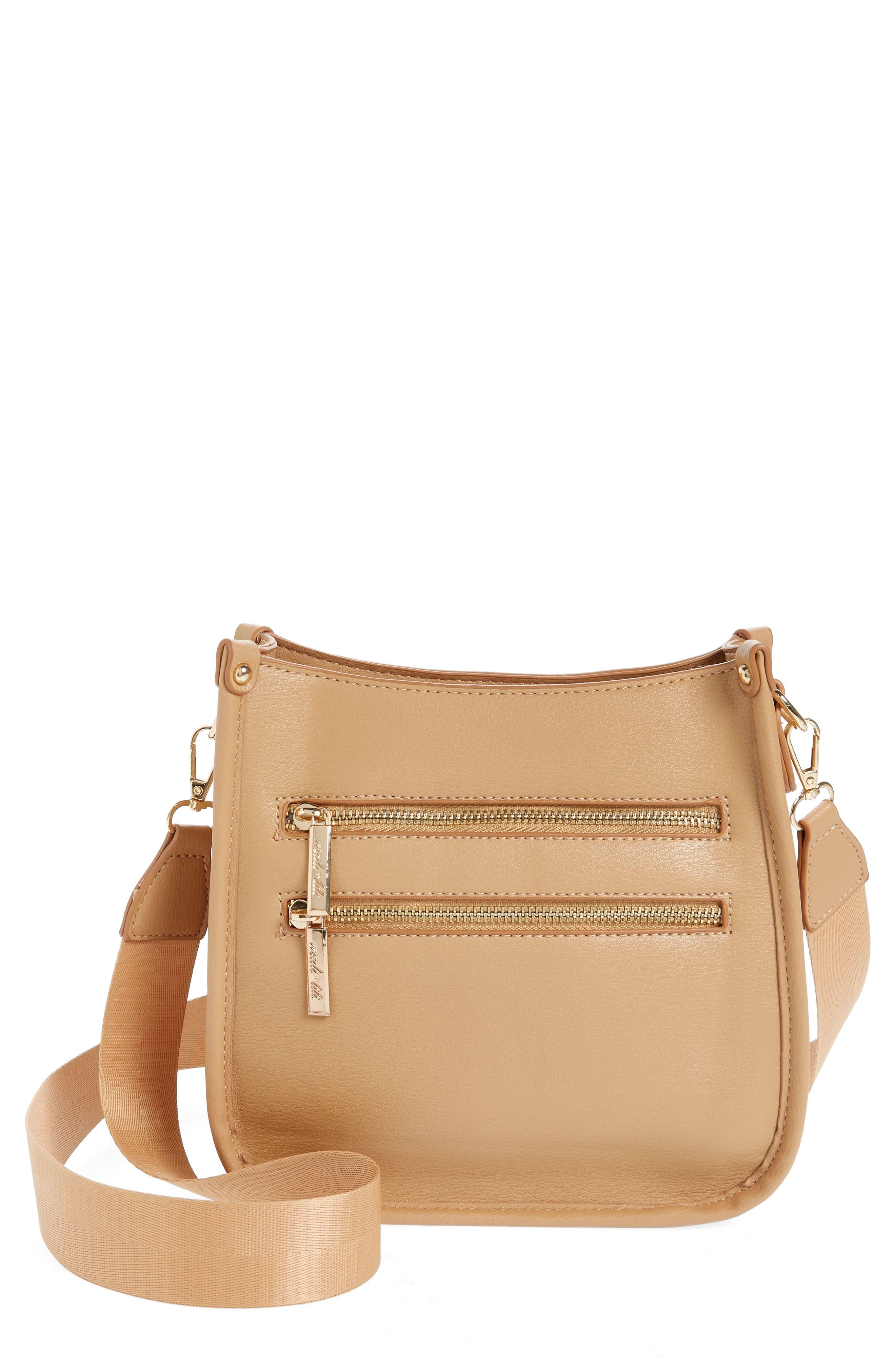 MALI + LILI Mali + Lili Harper Vegan Leather Crossbody Bag in Natural Lyst