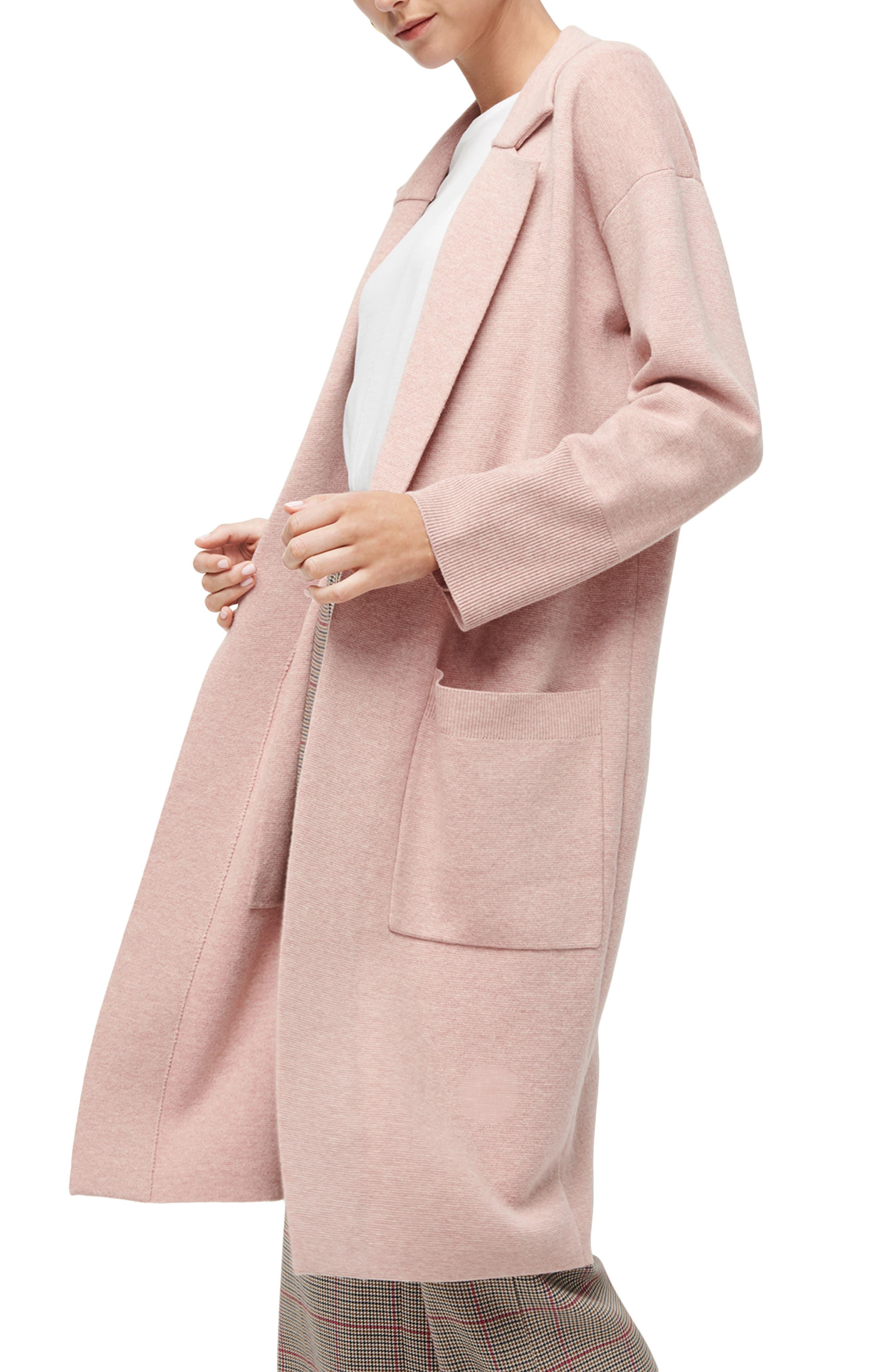 J.Crew Ella Open Front Long Sweater Blazer in Heather Blossom (Pink) Lyst