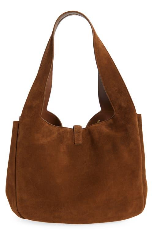 トートバッグ Saint Laurent Caramel Suede Amalia Shopping Bag Saint Laurent Amalia suede shoulder bag | Luisa World