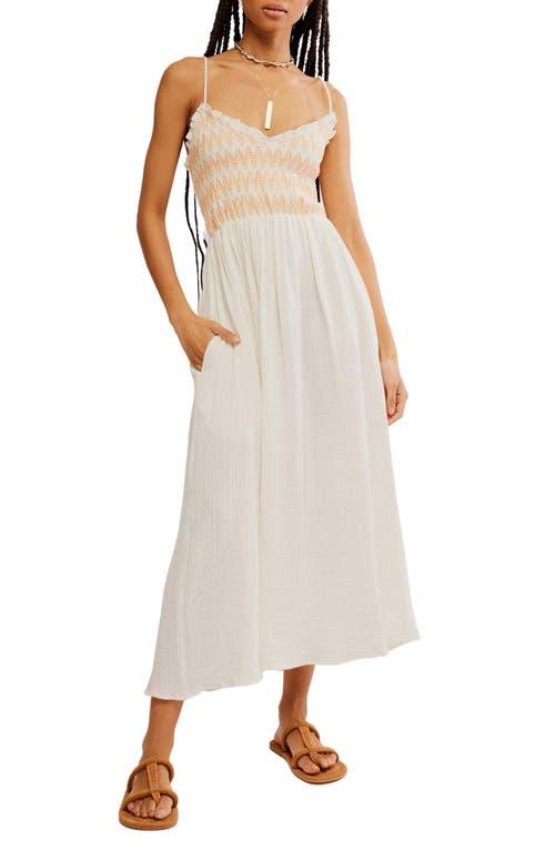 Midi Dress Gauzy Sundress NEW! TOPSHOP Romantic White Cotton