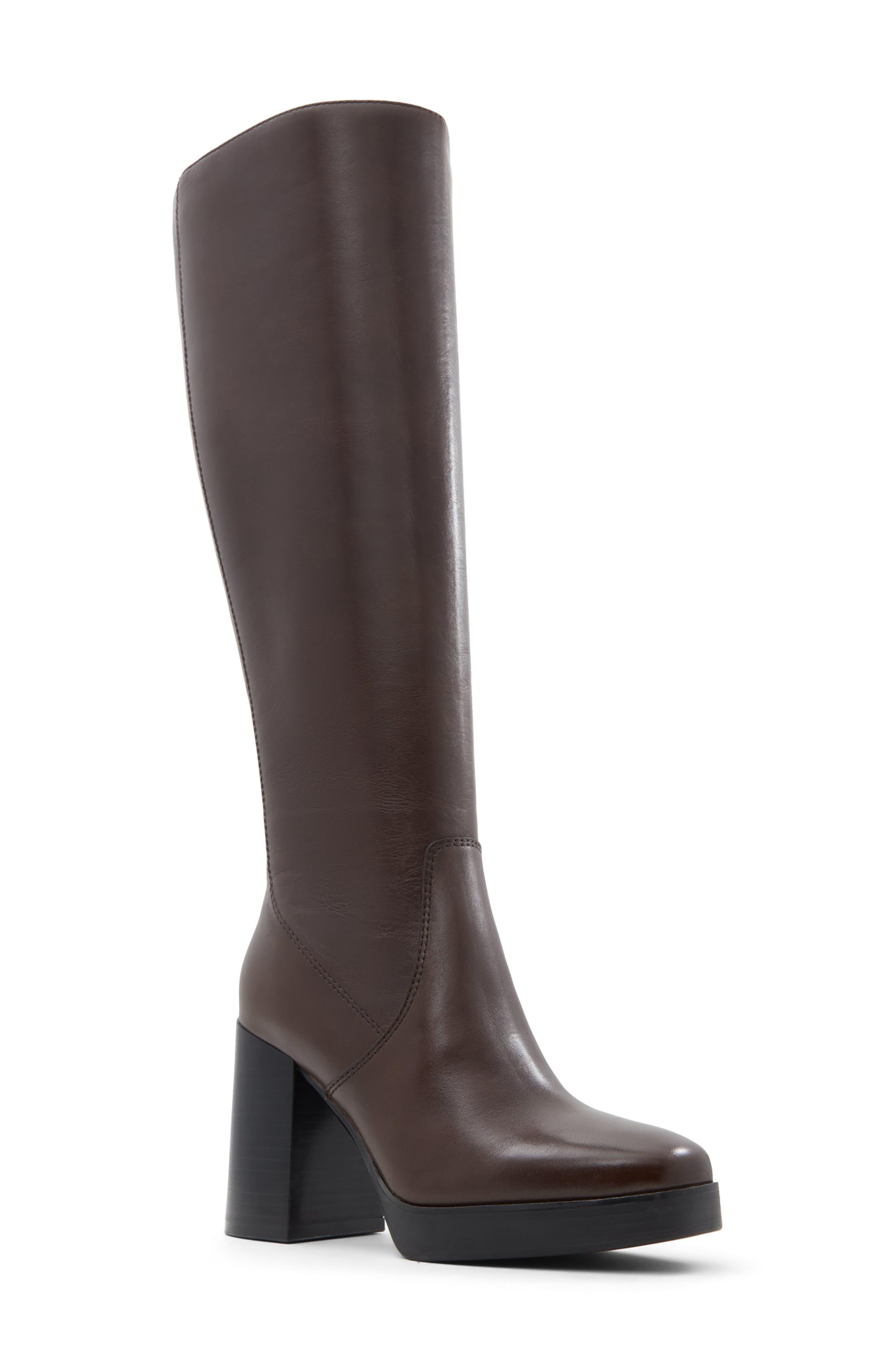 ALDO Equine Knee High Boot in Brown | Lyst