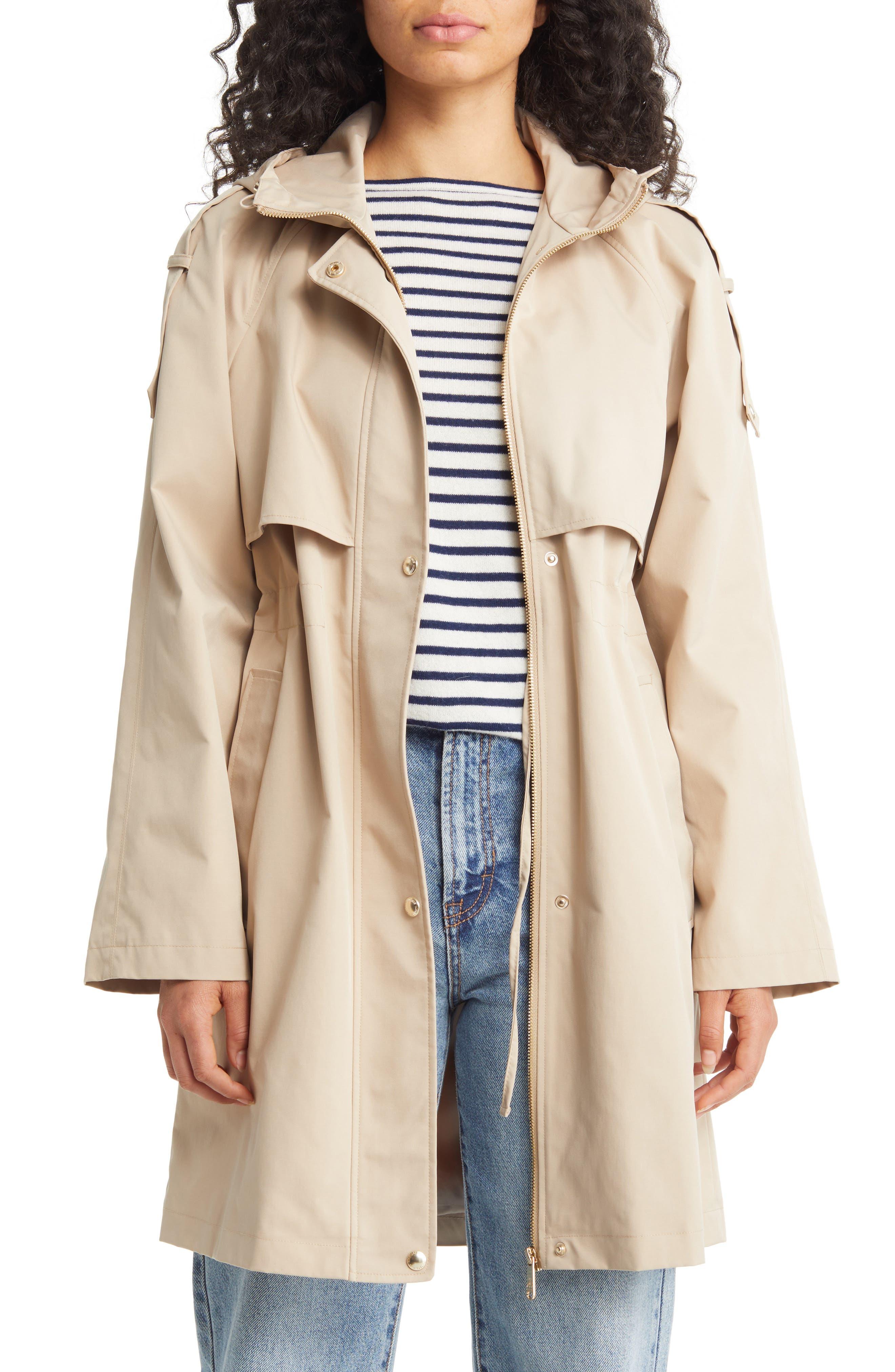 iridescent water repellent hooded puffer jacket sam edelman