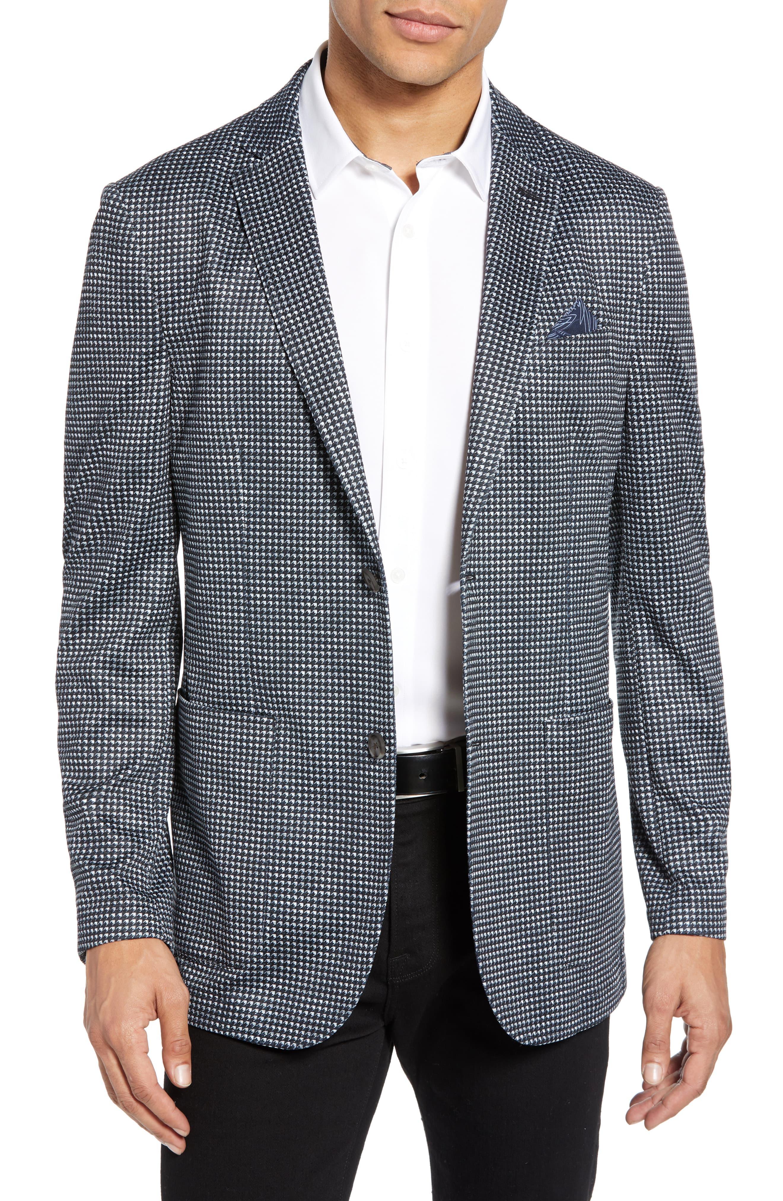 Vince Camuto Slim Fit Print Mesh Sport Coat in Black ...