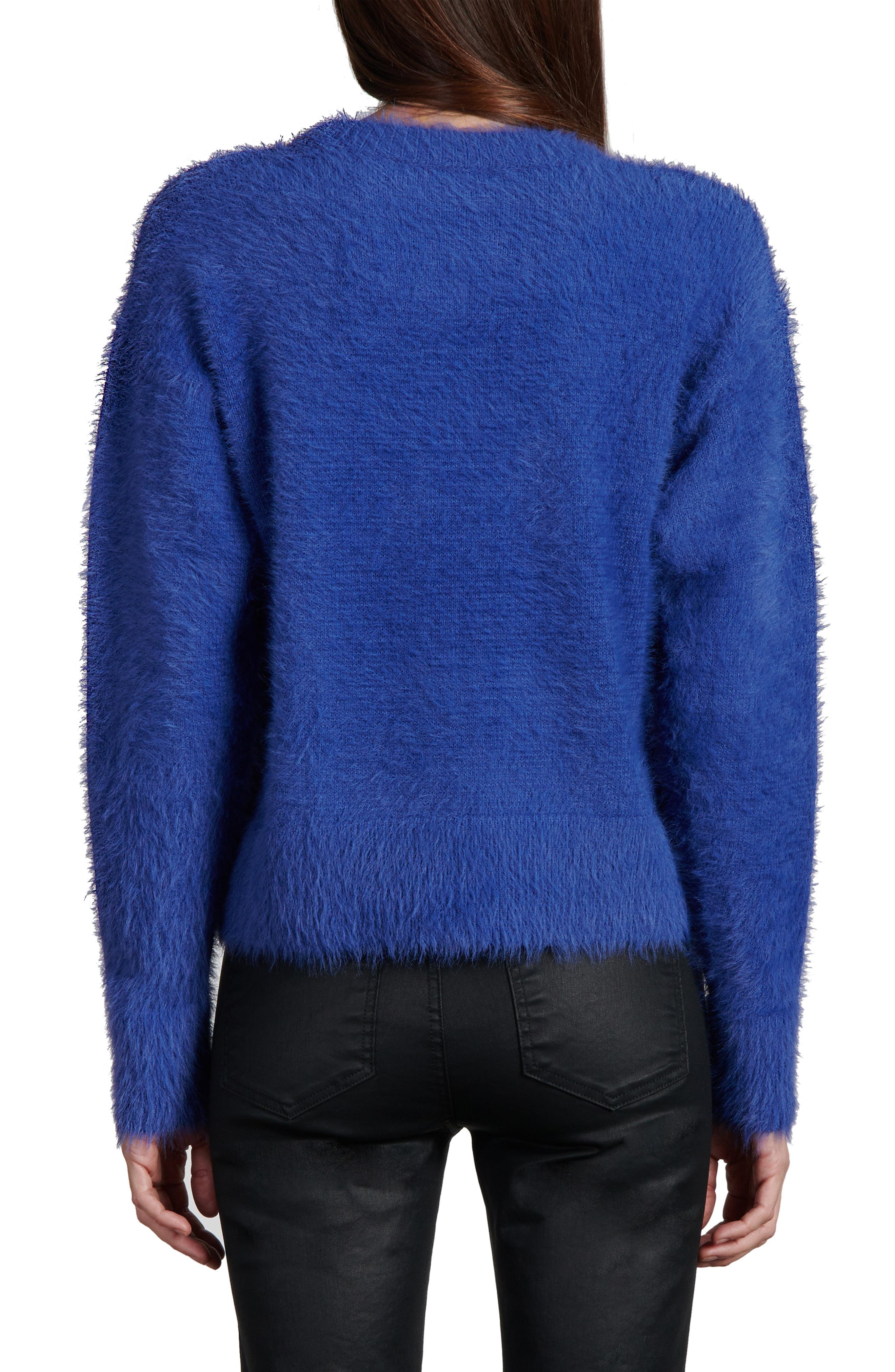 Sanctuary Fuzzy Crewneck Sweater in Blue Sapphire (Blue) - Lyst