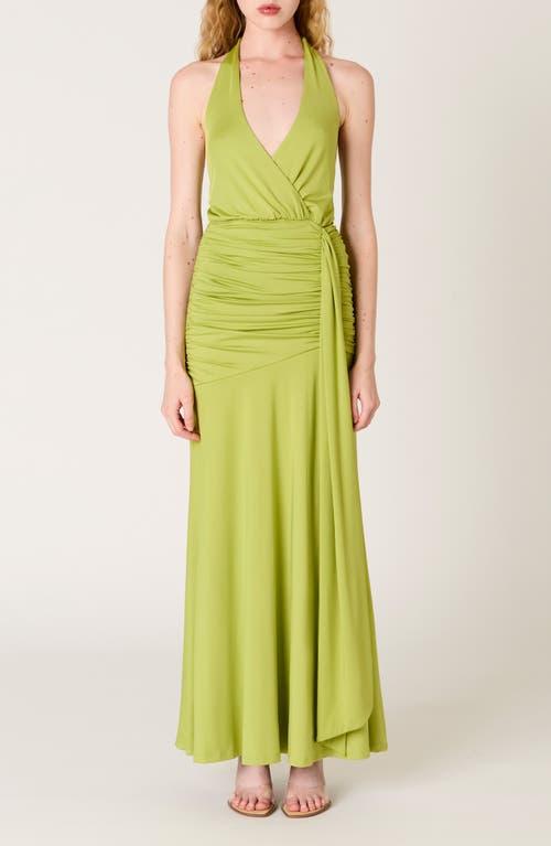nia ina sleeveless cowl-neck ruched maxi dress NIA Ina Sleeveless Cowl-Neck Ruched Maxi Dress